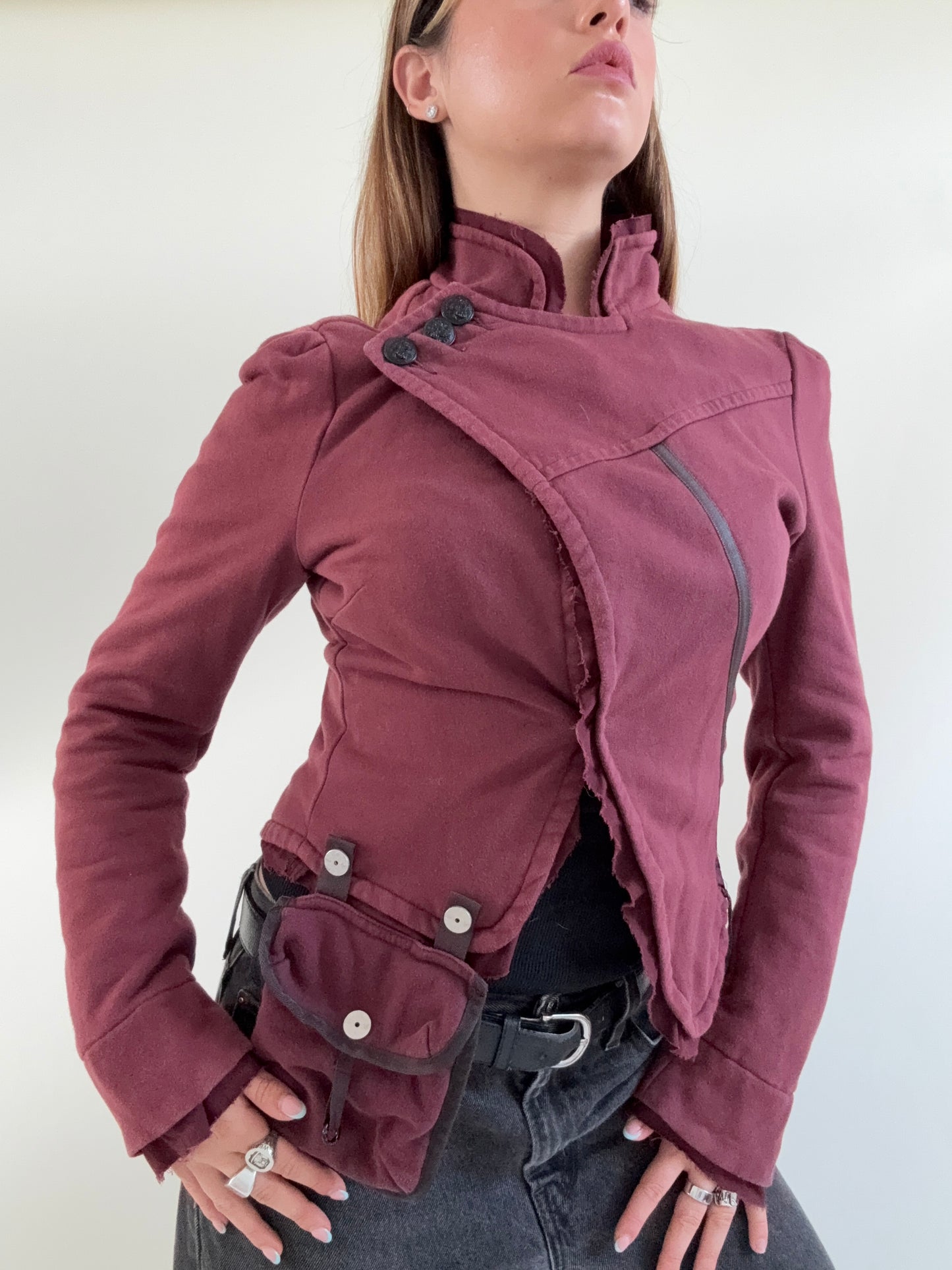 Diesel Asymmetrical Jacket, Removable Pouch (XS)