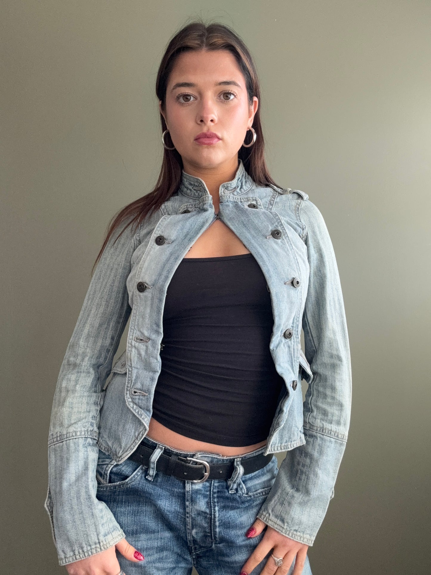 Karen Millen Denim Military Jacket (UK8)