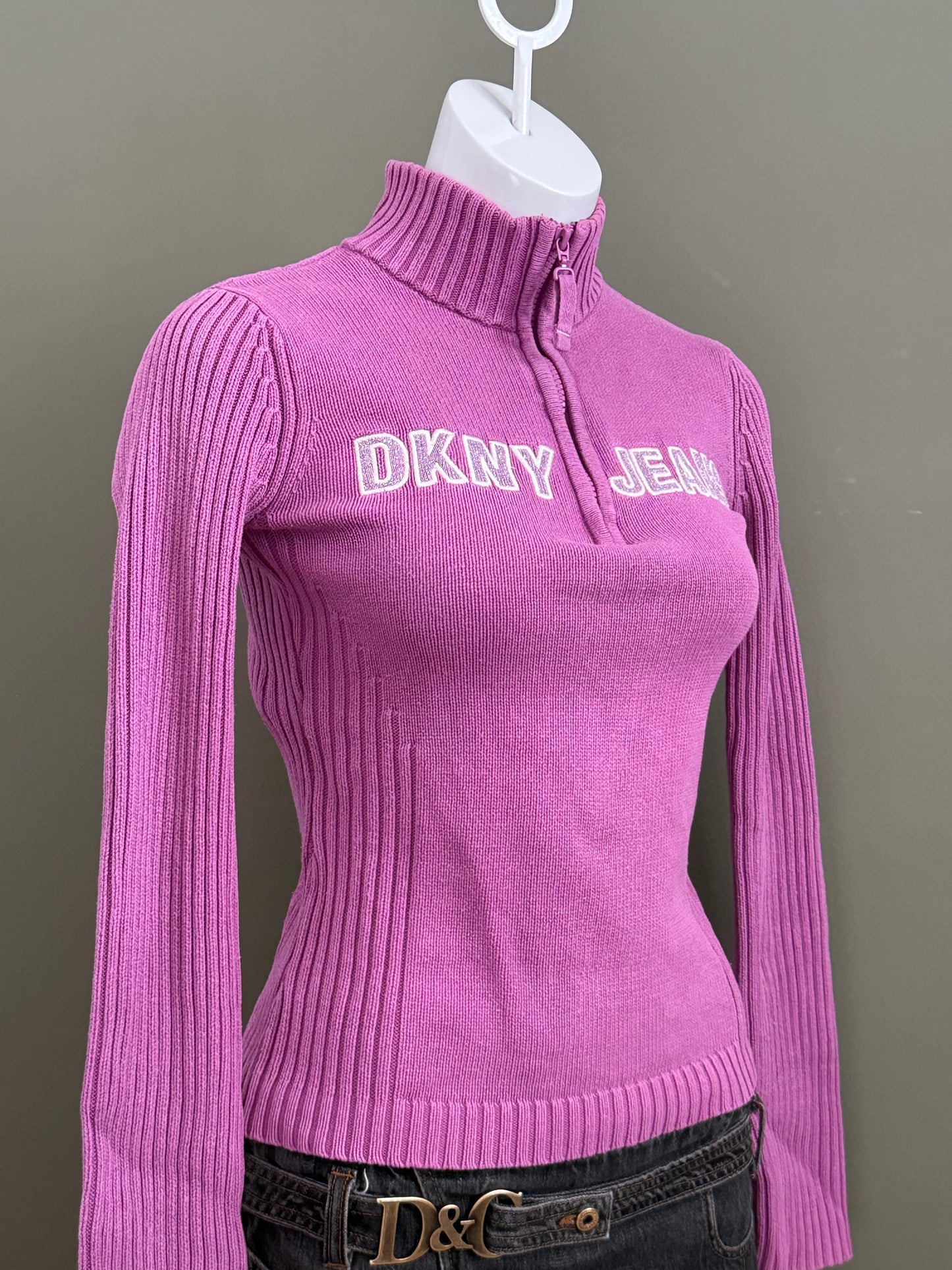DKNY 1/4 Zip Knit Jumper (S)