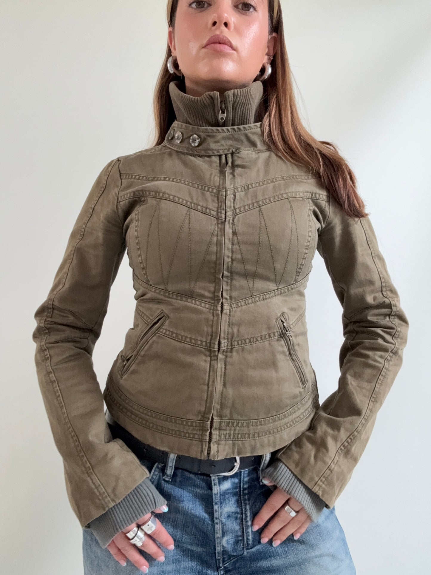 Diesel Fitted Funnel Neck Jacket (XS)
