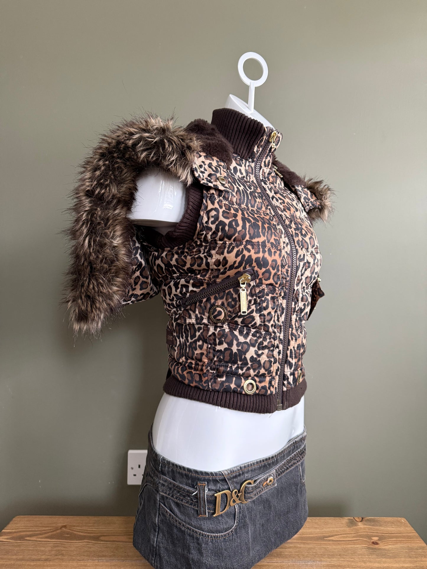 Leopard Corset Gilet (UK8)