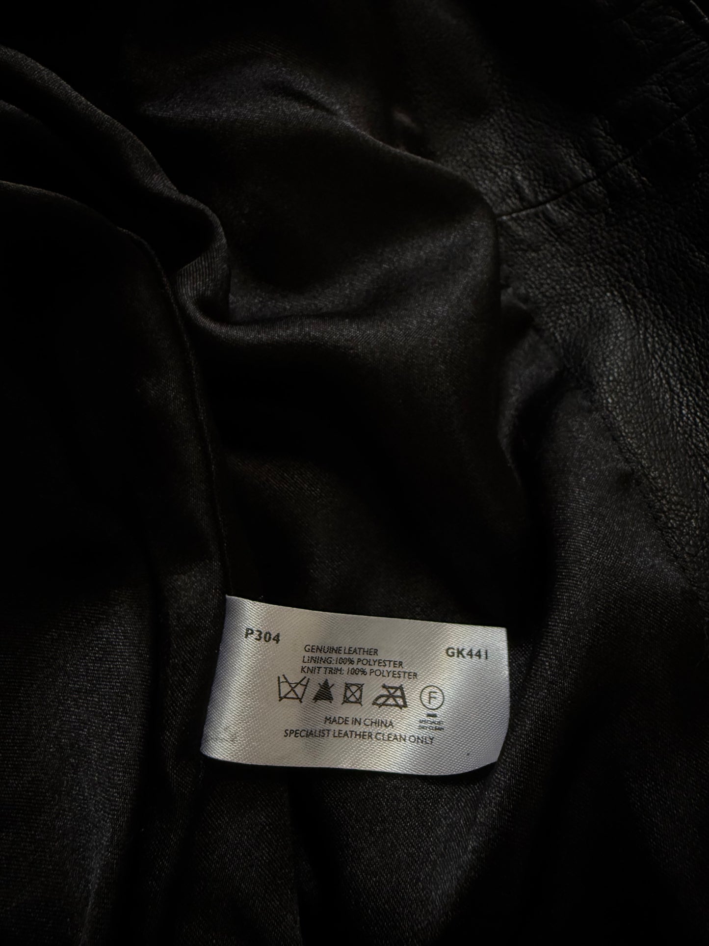 Leather Bomber Jacket (UK8)