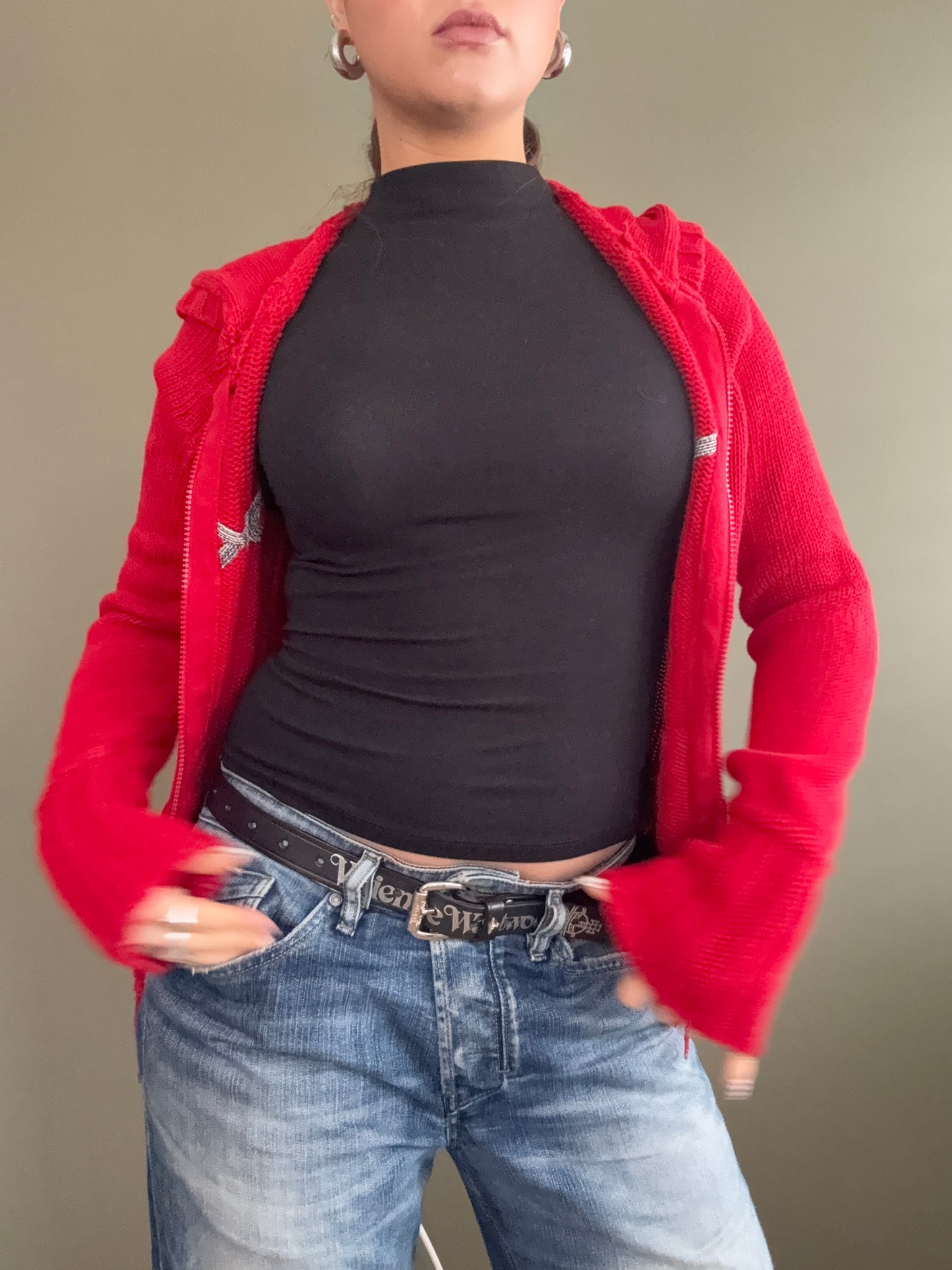 DKNY Knit Zip Jumper (L)