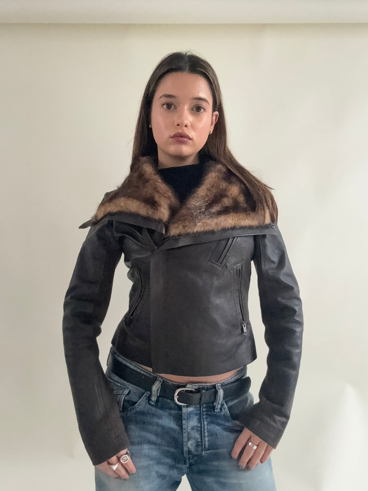 Morgan De Toi Asymmetric Leather Jacket (S)