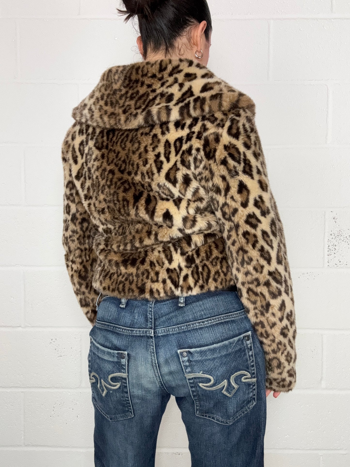 Leopard Faux Fur Jacket (UK12)