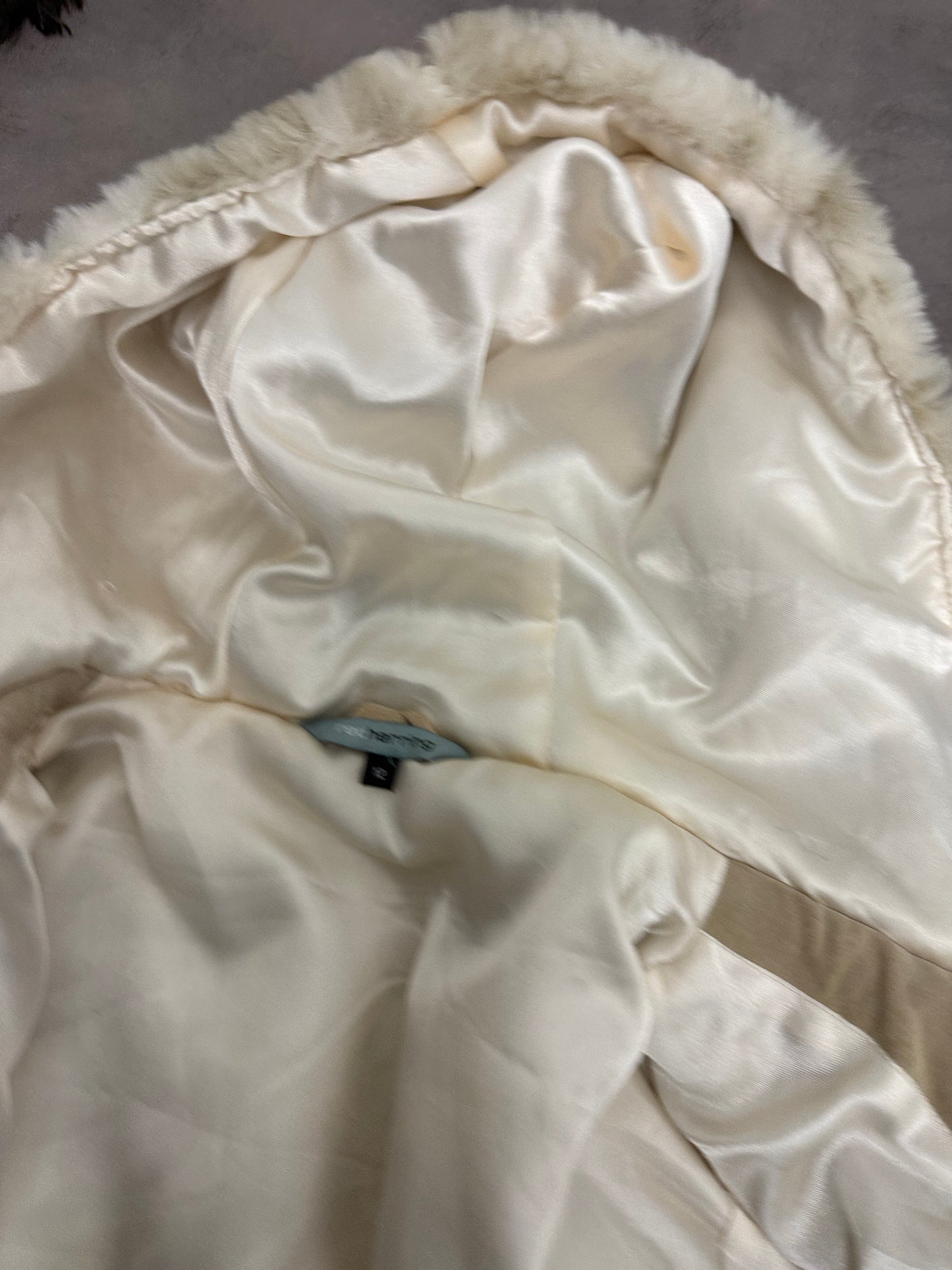 Faux Fur Bomber Jacket (UK12)
