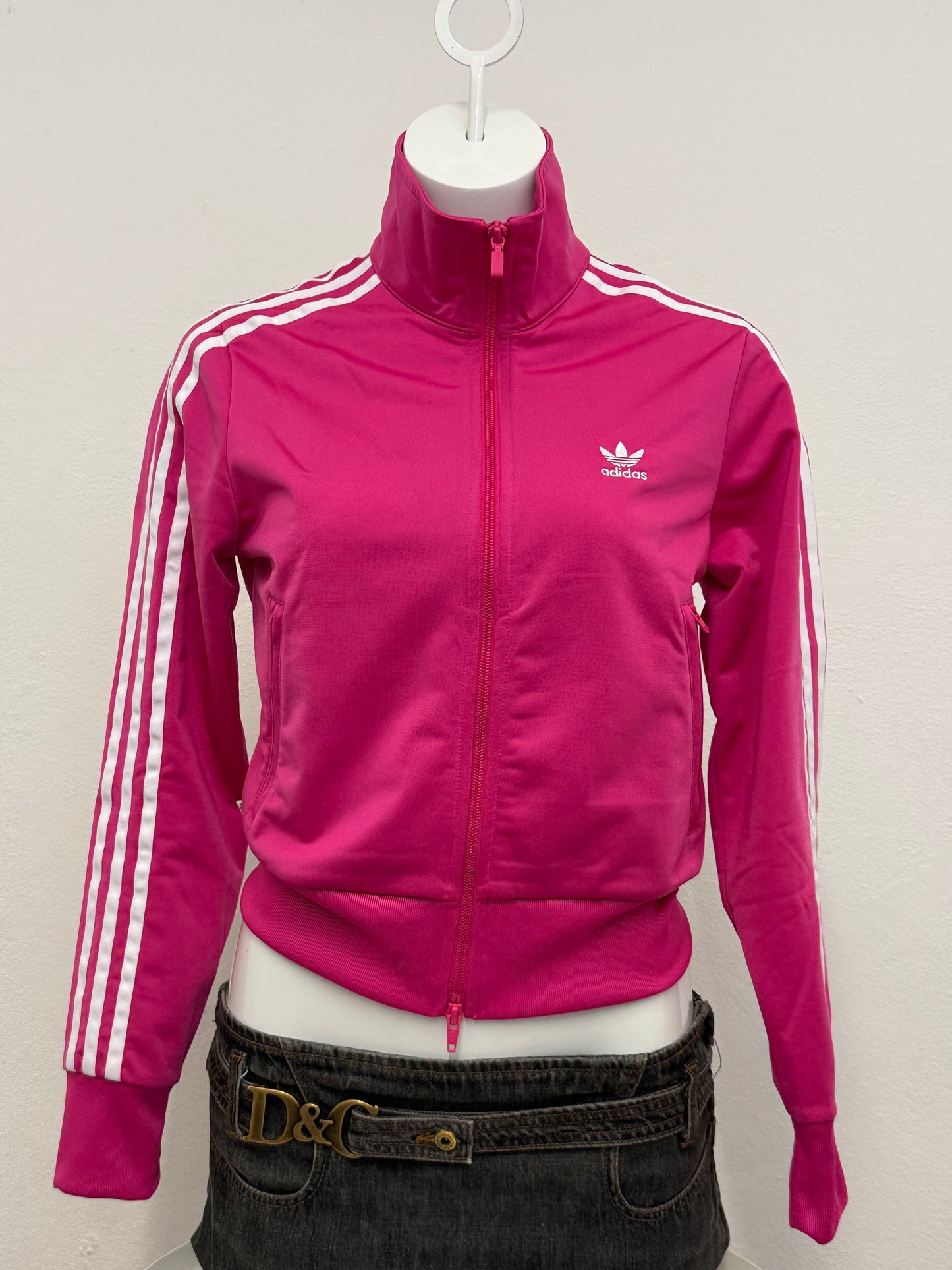 Pink Adidas Tracksuit Top (UK10)