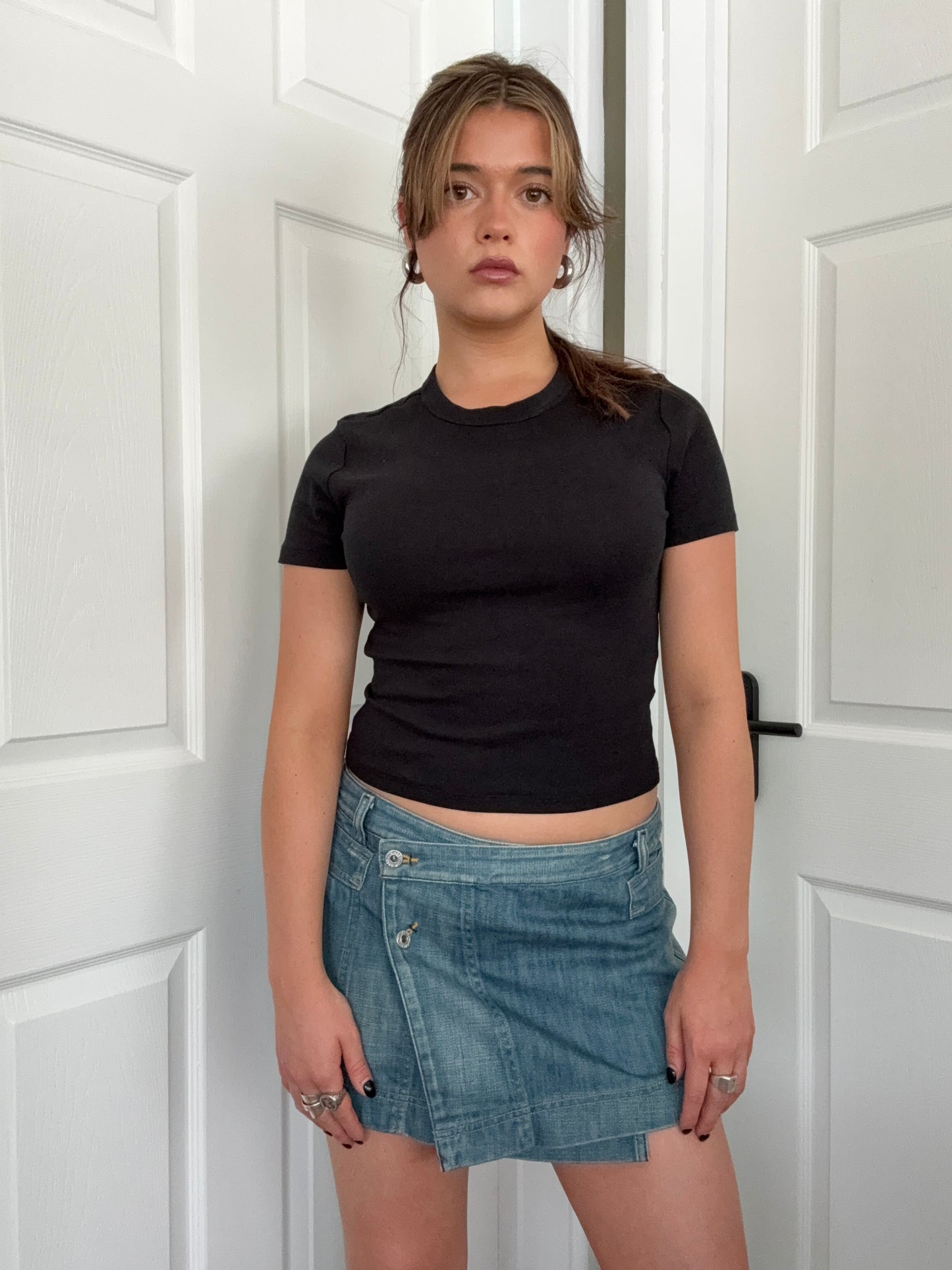 Diesel Wrap Denim Skirt (28)