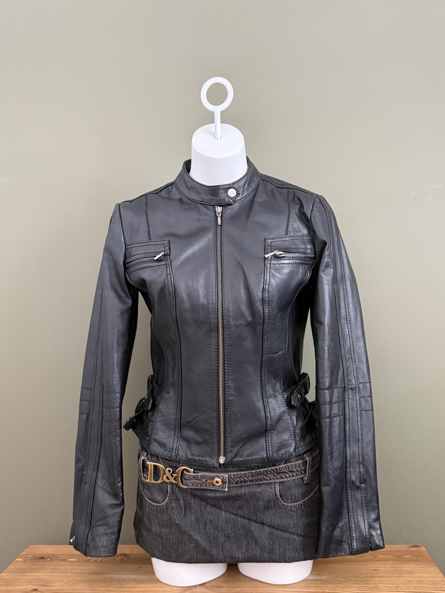 Leather Buckle Jacket (UK10)