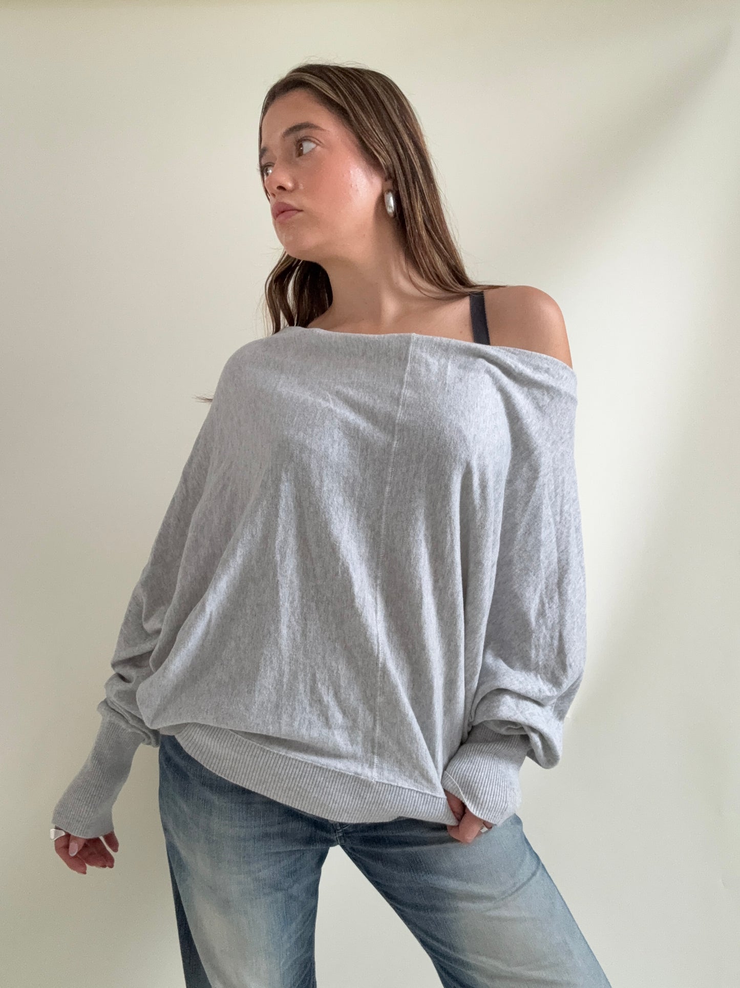 Allsaints Grey Batwing Jumper (UK14)
