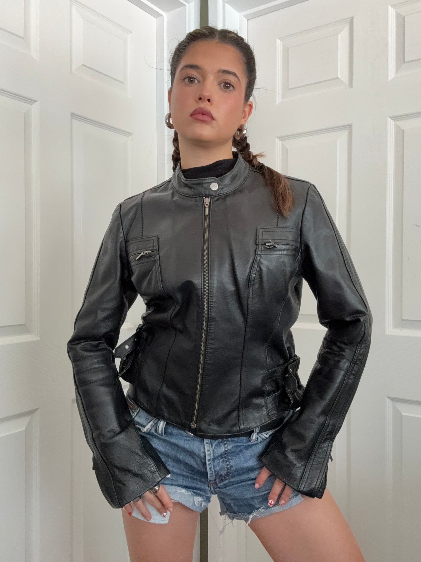 Leather Buckle Jacket (UK12)