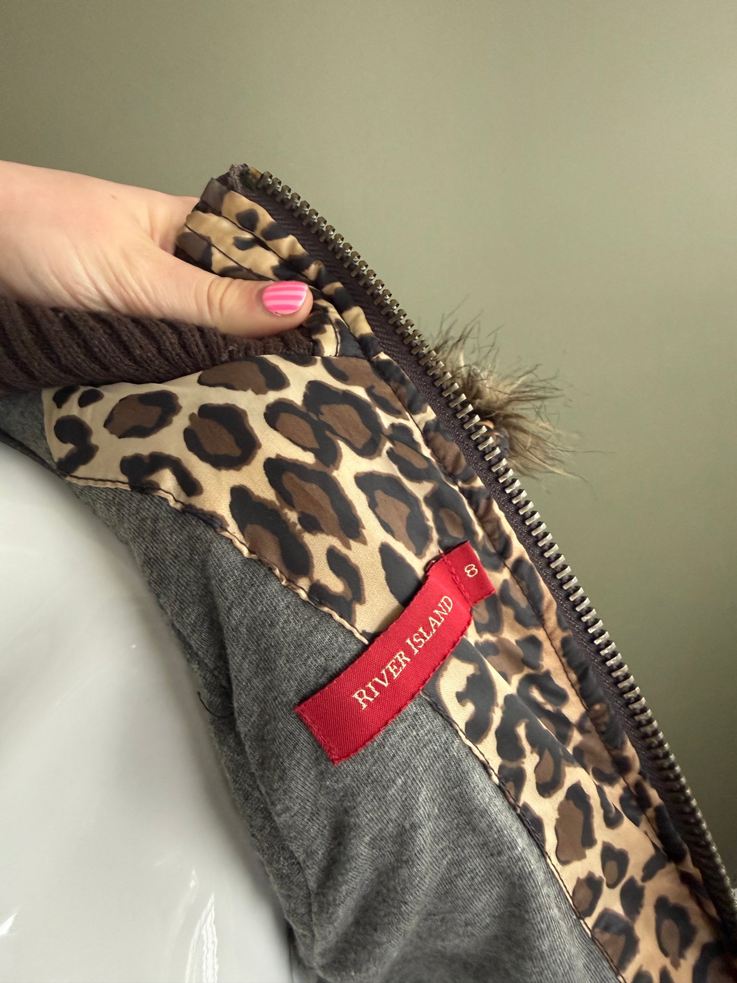 Leopard Corset Gilet (UK8)