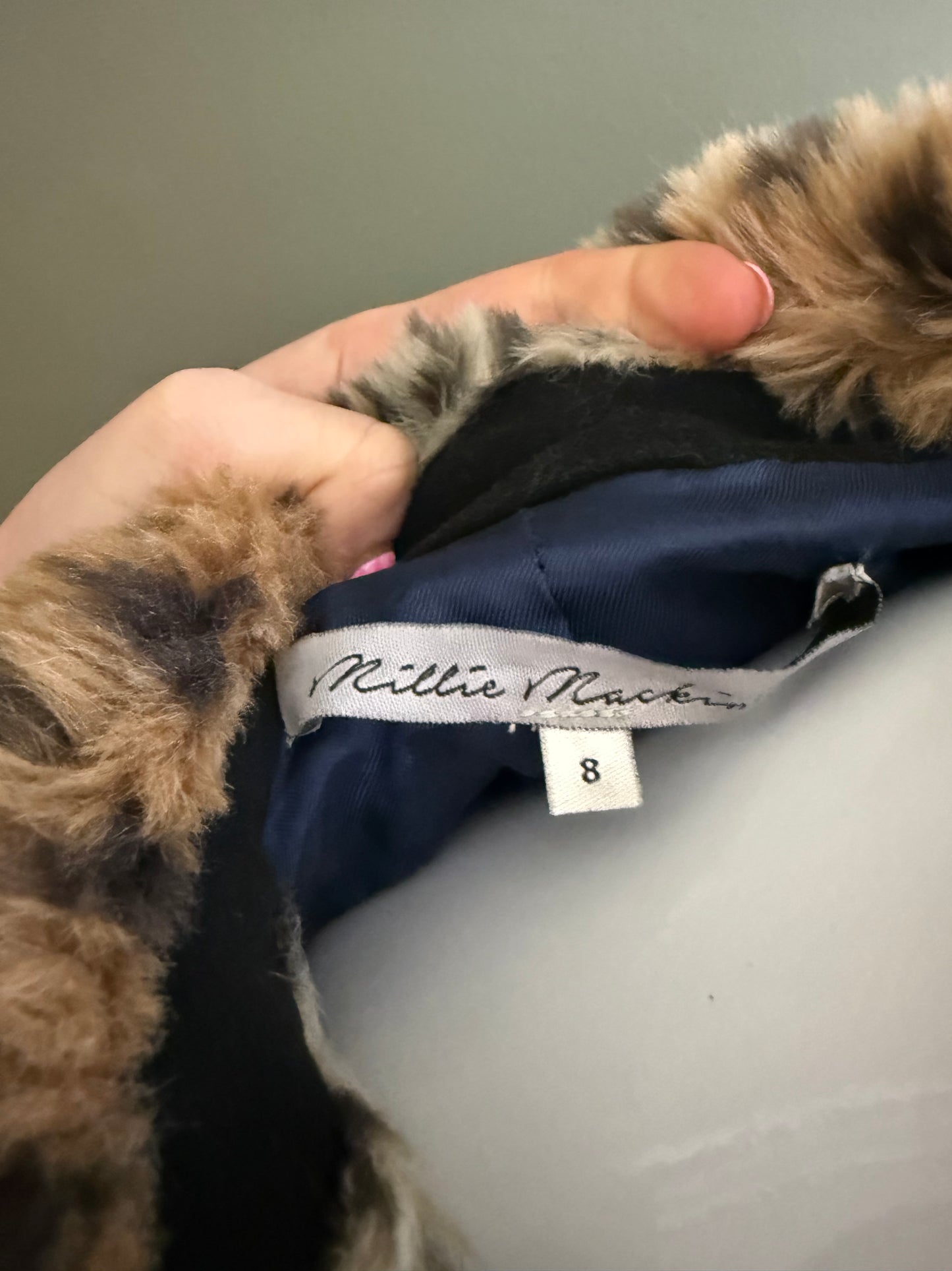 Leopard Faux Fur Jacket (UK8)