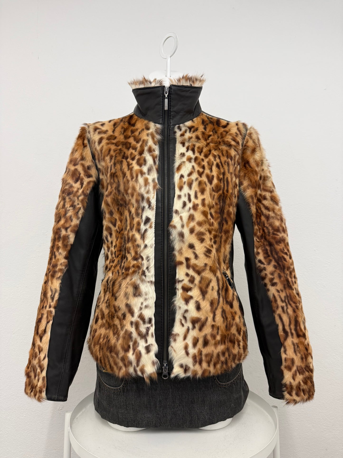 Leather, Faux Fur Jacket (M)