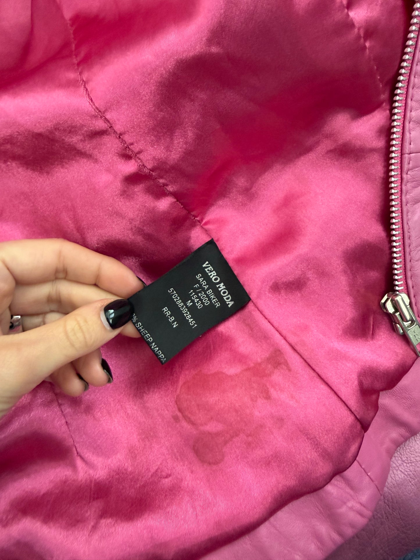 Pink Leather Jacket (M)