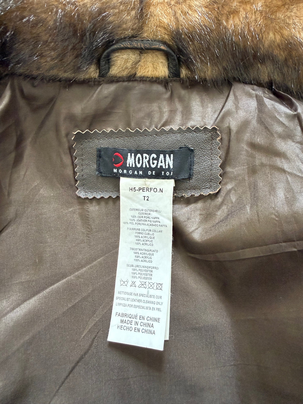 Morgan De Toi Leather Asymmetric Jacket (S)
