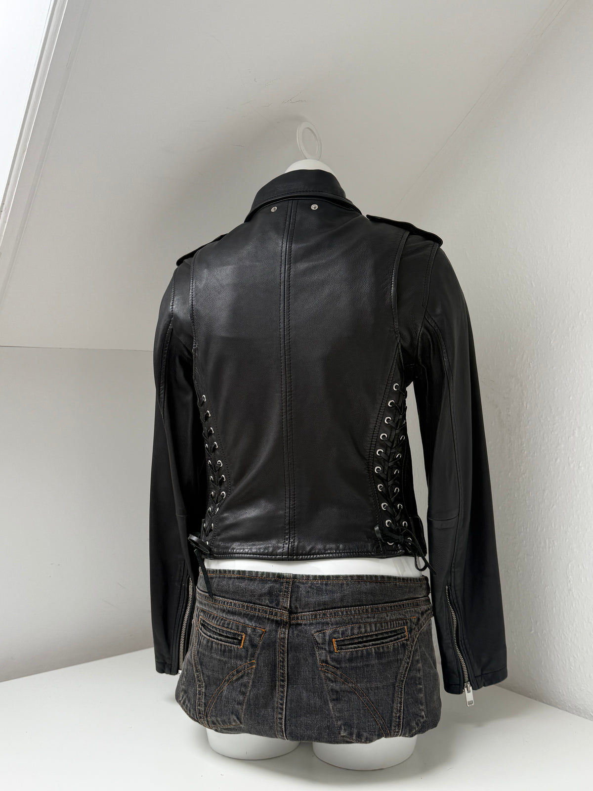 Diesel Leather Corset Biker Jacket (XS)