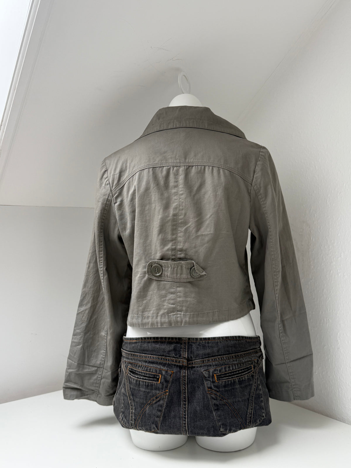 Cropped Funnel Neck Utility Jacket (UK10)
