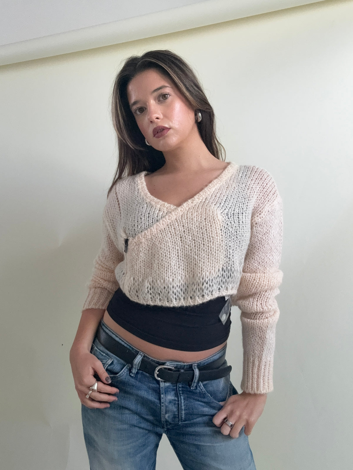 Diesel Mohair Knit Cropped Cardigan (S)