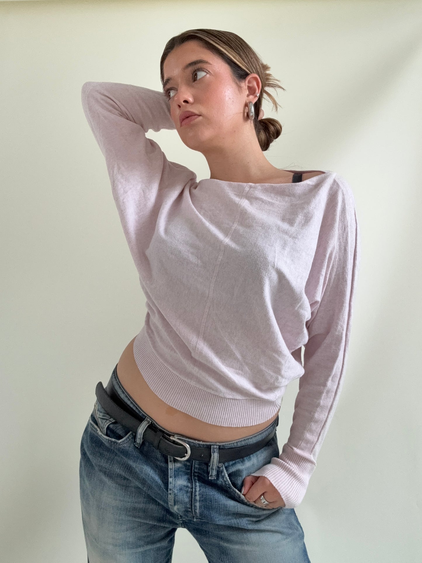 Allsaints Baby Pink Batwing Jumper (S)