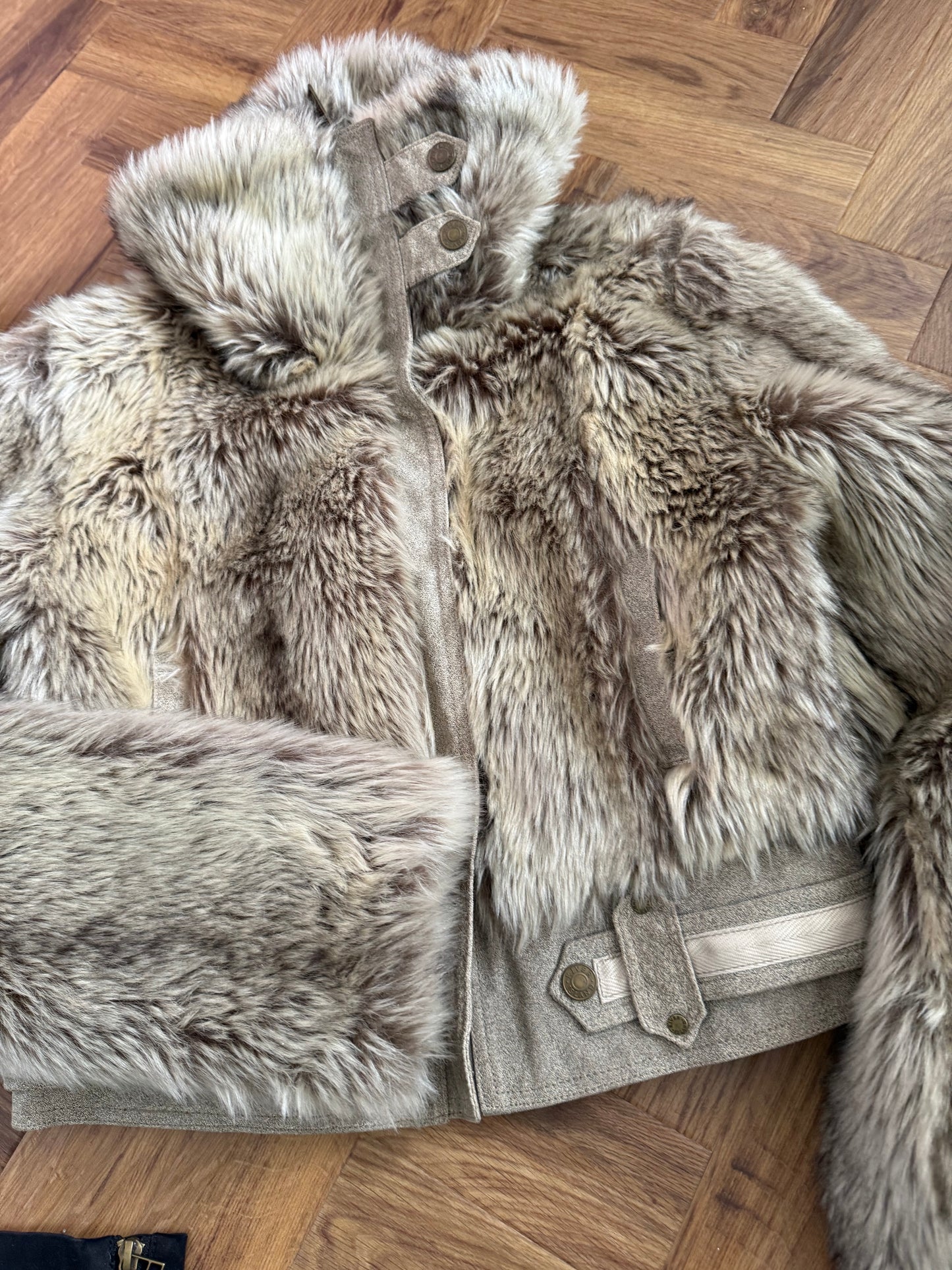 Faux Fur Bomber Jacket (UK14)