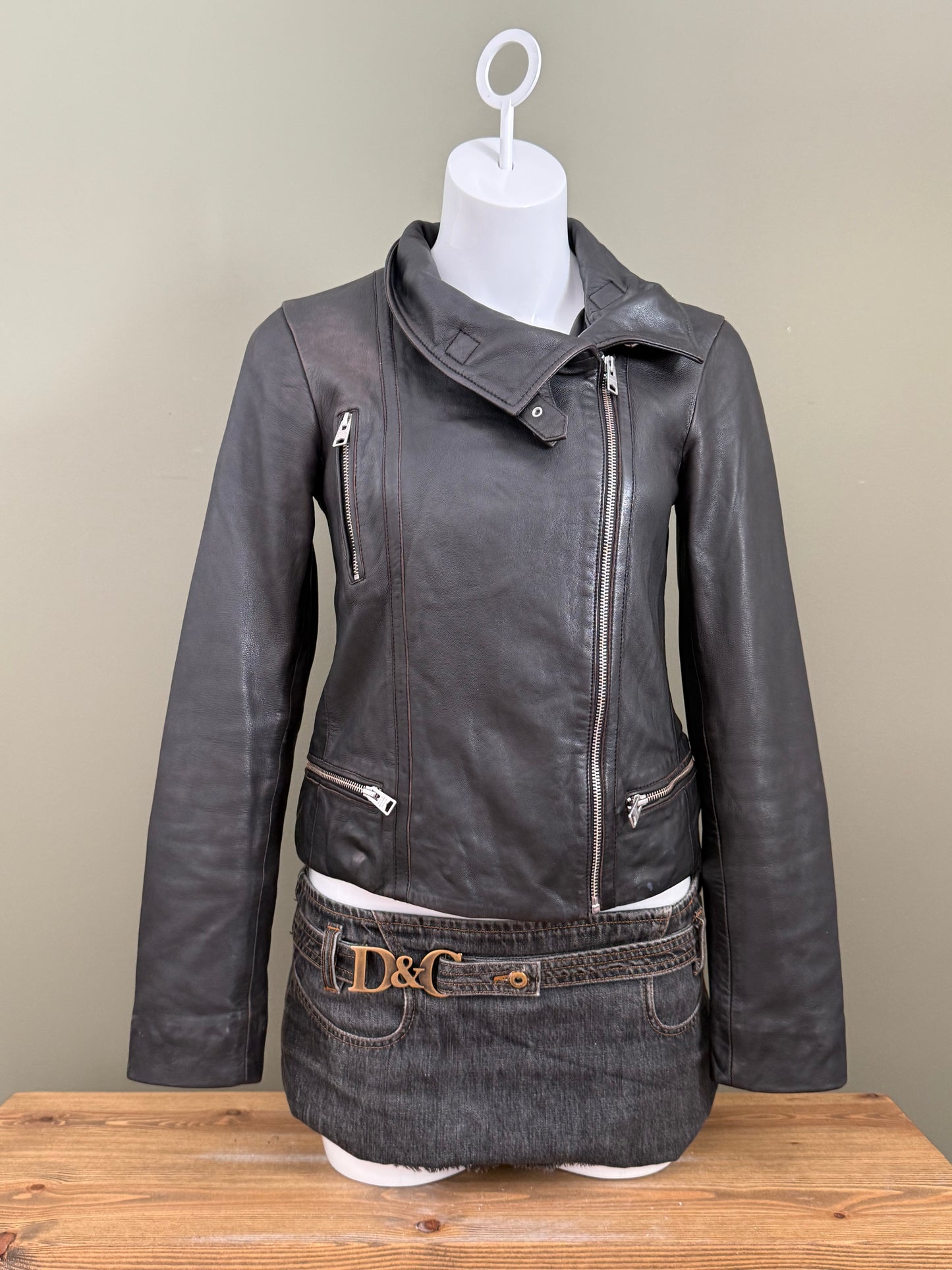 Allsaints Leather Buckle Jacket (UK10)