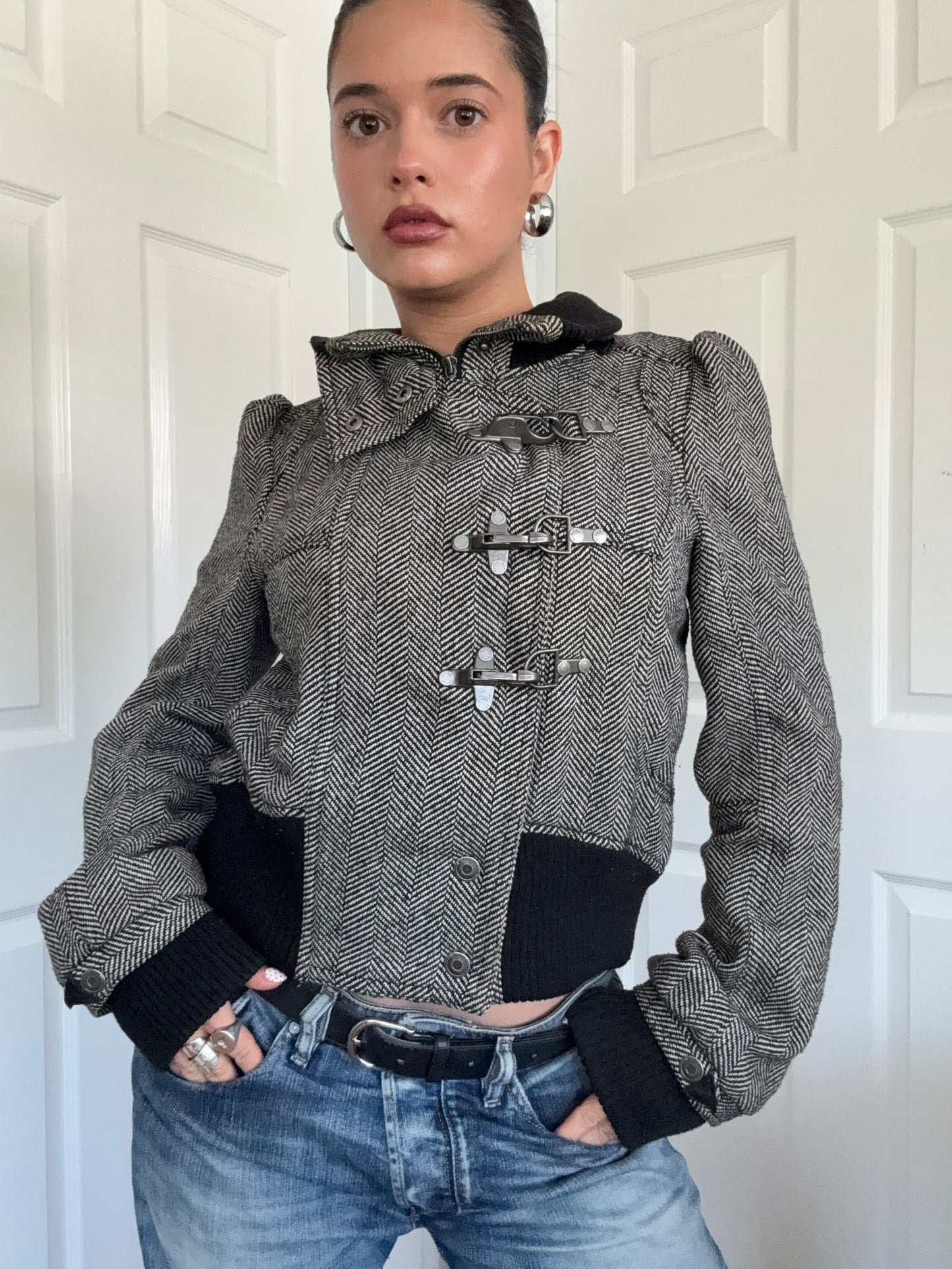 Funnel Neck Y2K Jacket (UK14)