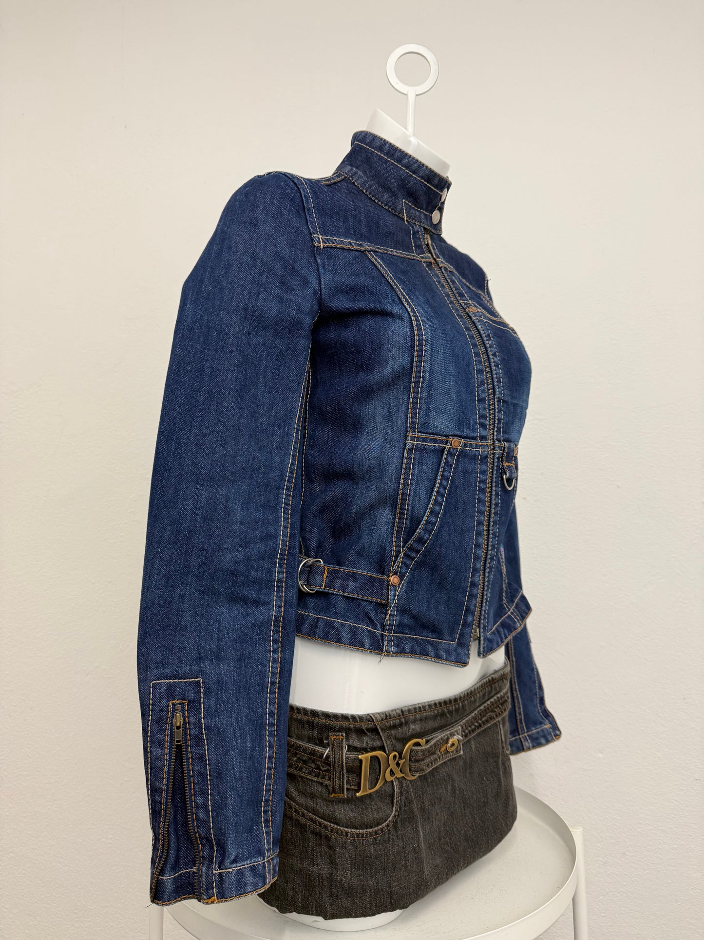 French Connection Cargo Denim Jacket (UK8)