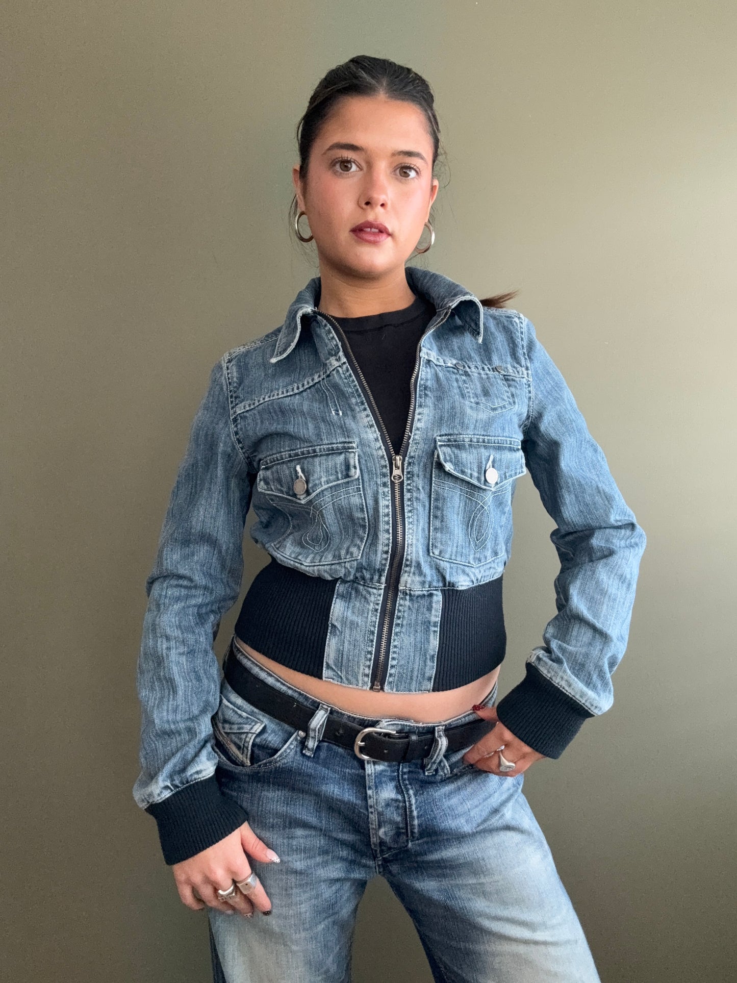 Denim Bomber Jacket (S)