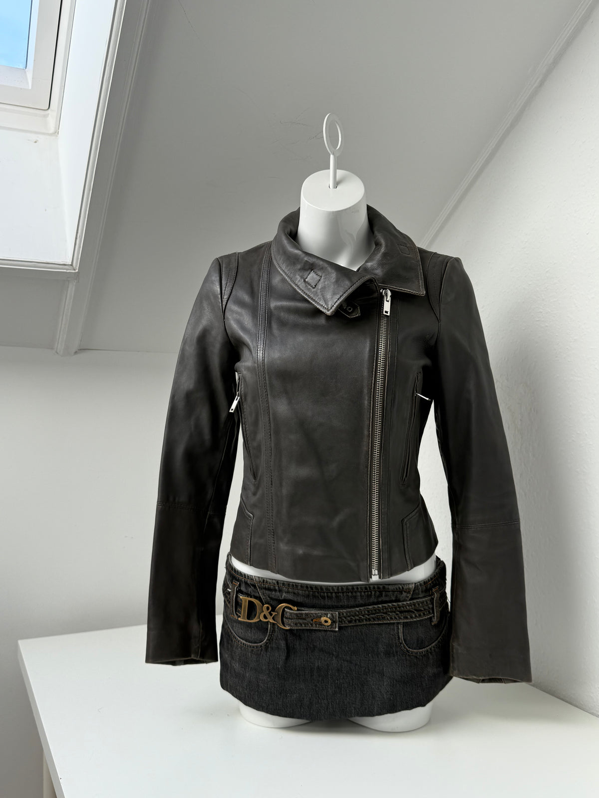 Leather Buckle Jacket (S)