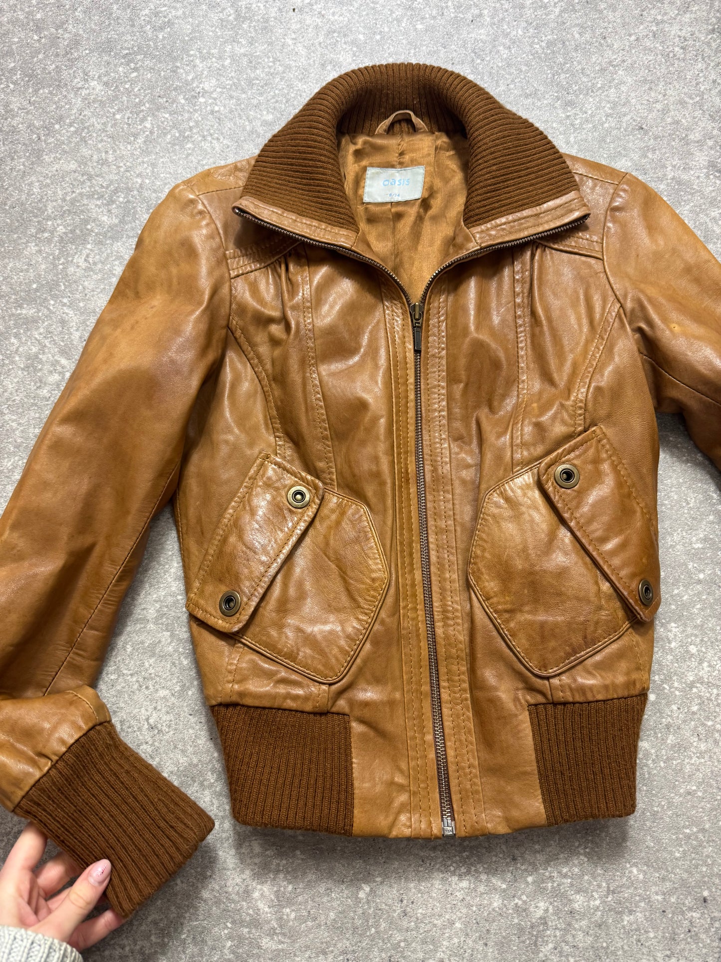 Fitted Leather Jacket (UK8)