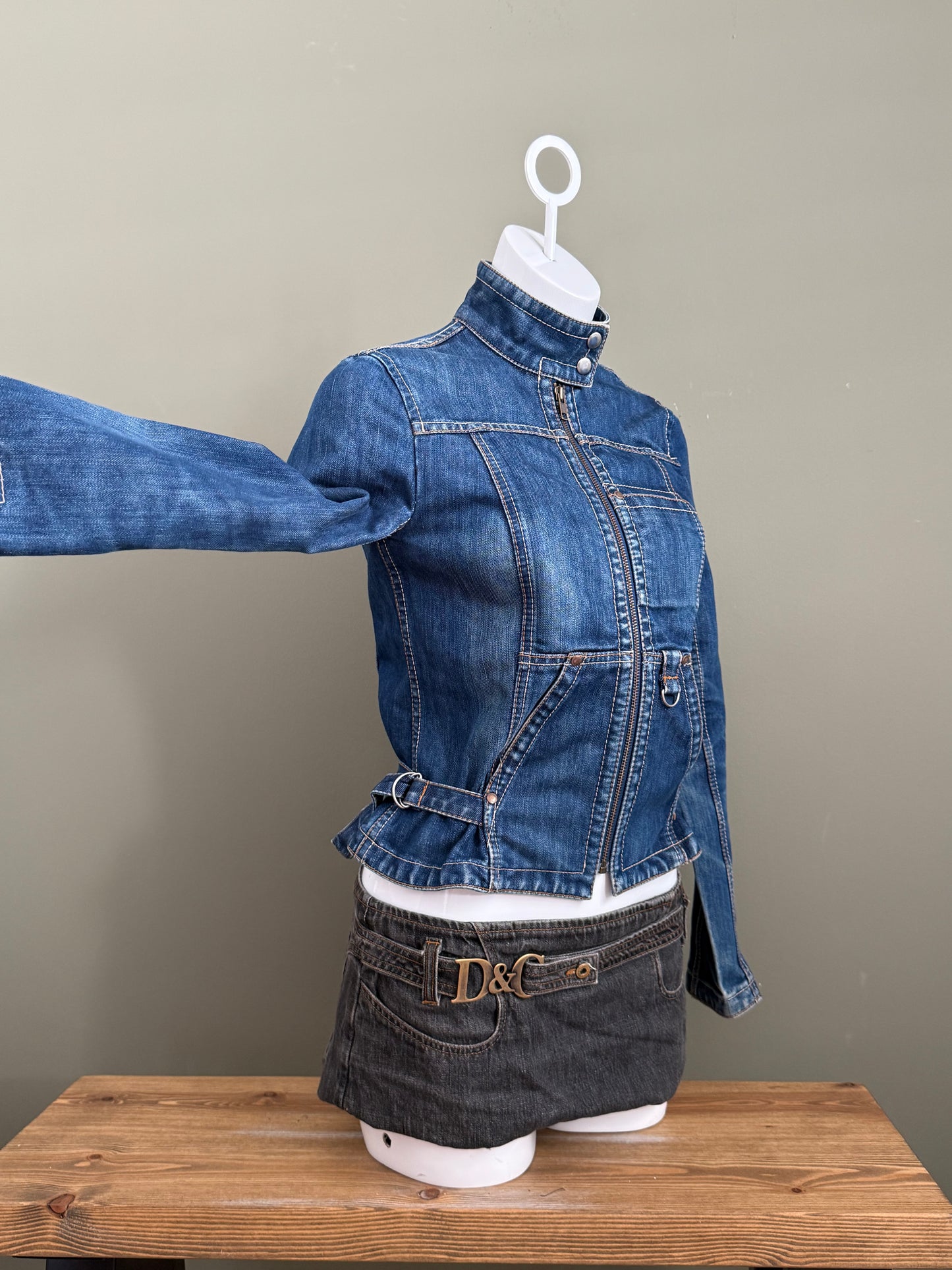French Connection Denim Cargo Jacket (UK10)