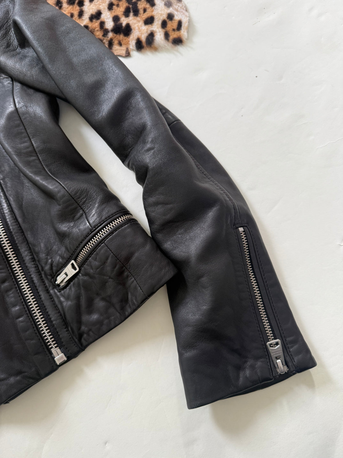 Allsaints Leather Buckle Jacket (UK8)