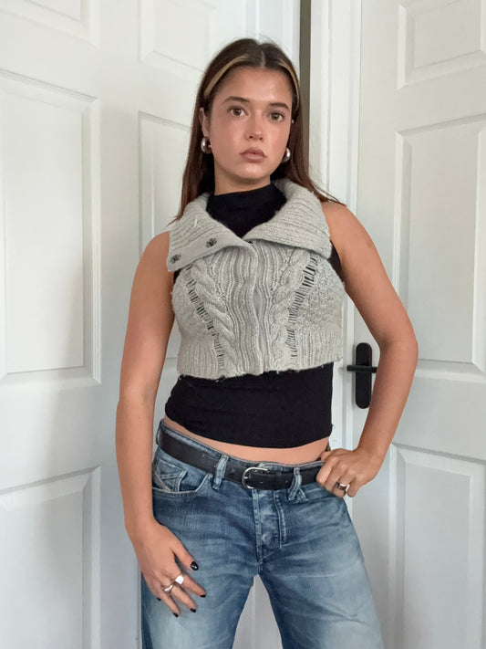 Cropped Knit Allsaints Jumper (UK10)