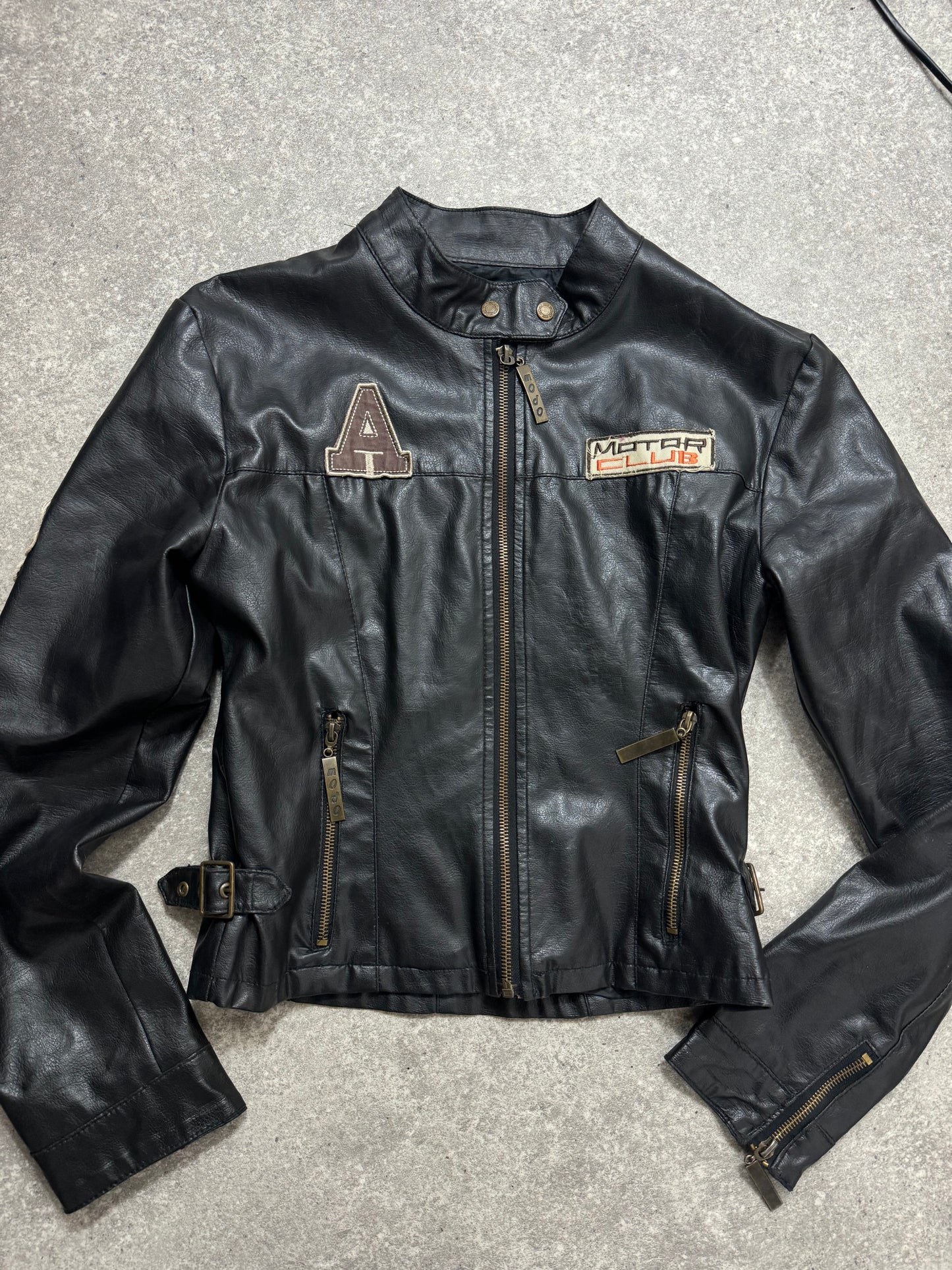 Faux Leather Biker Jacket (UK10)