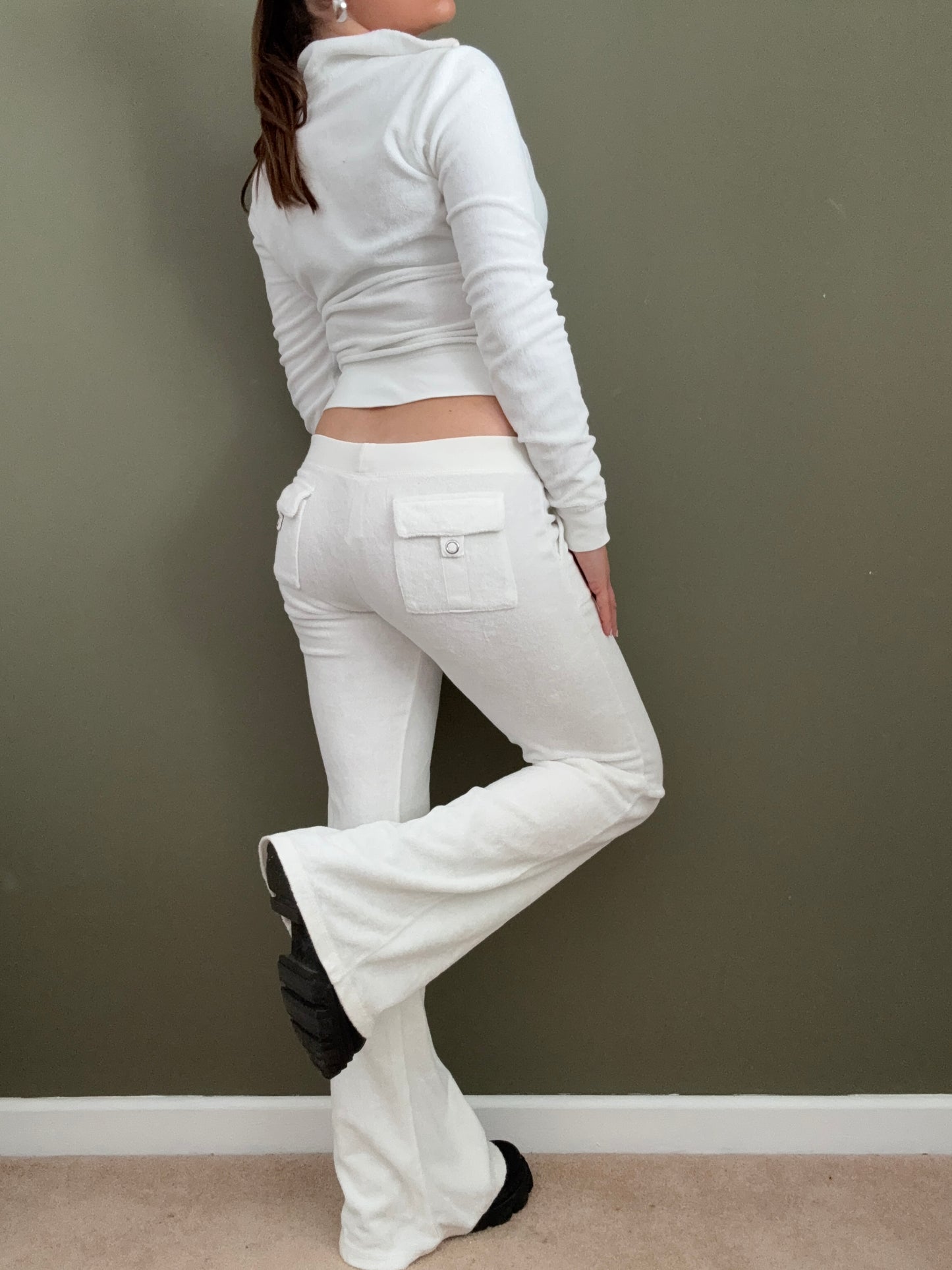 Juicy Couture White Towelling Tracksuit (S)