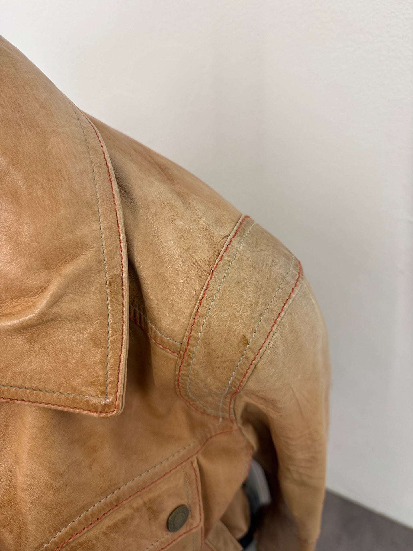 Leather Bomber Jacket (UK12)