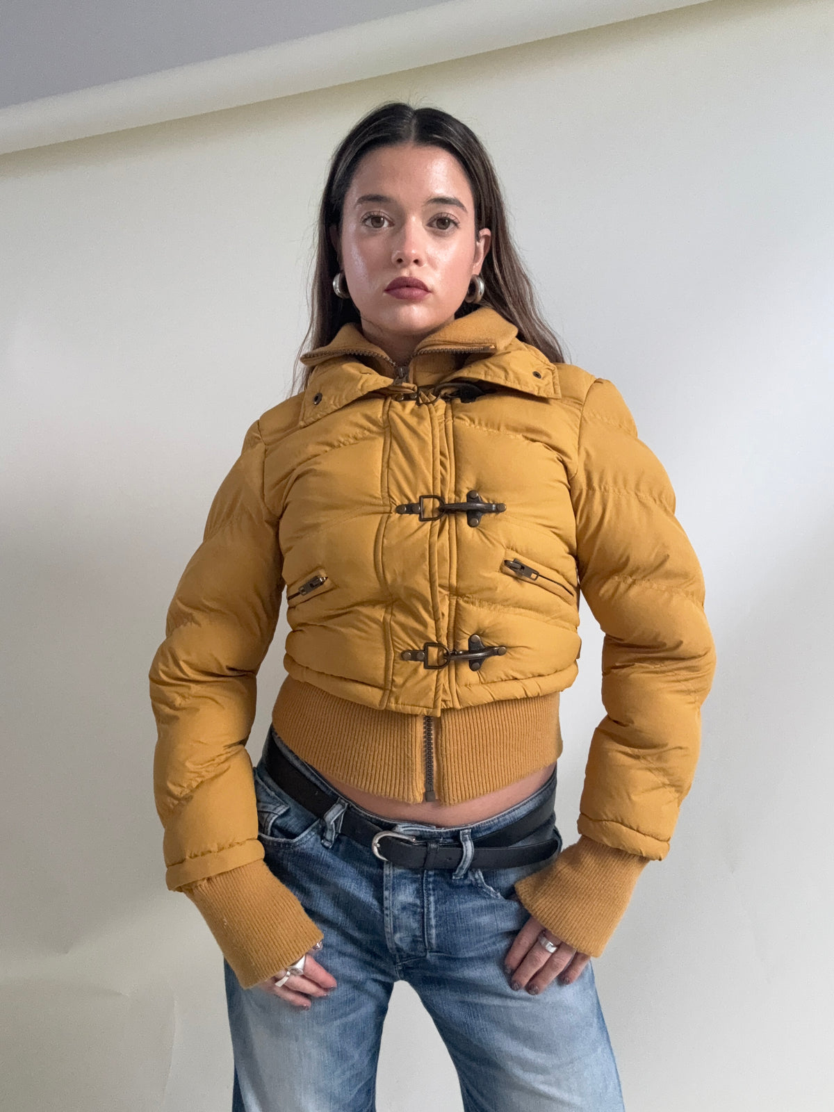 Y2K Fireman Clasp Puffer Jacket (UK10)