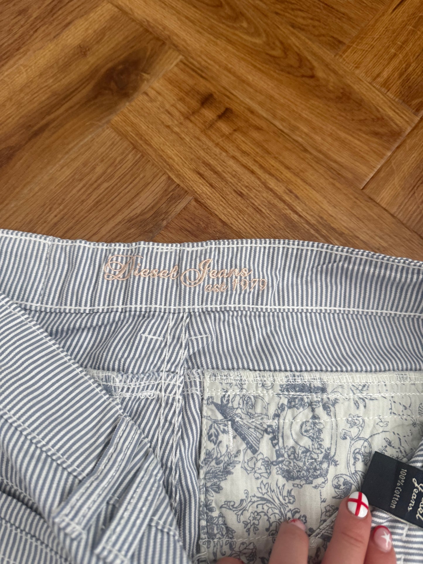 Cotton Diesel Pinstripe Trouser (28R)