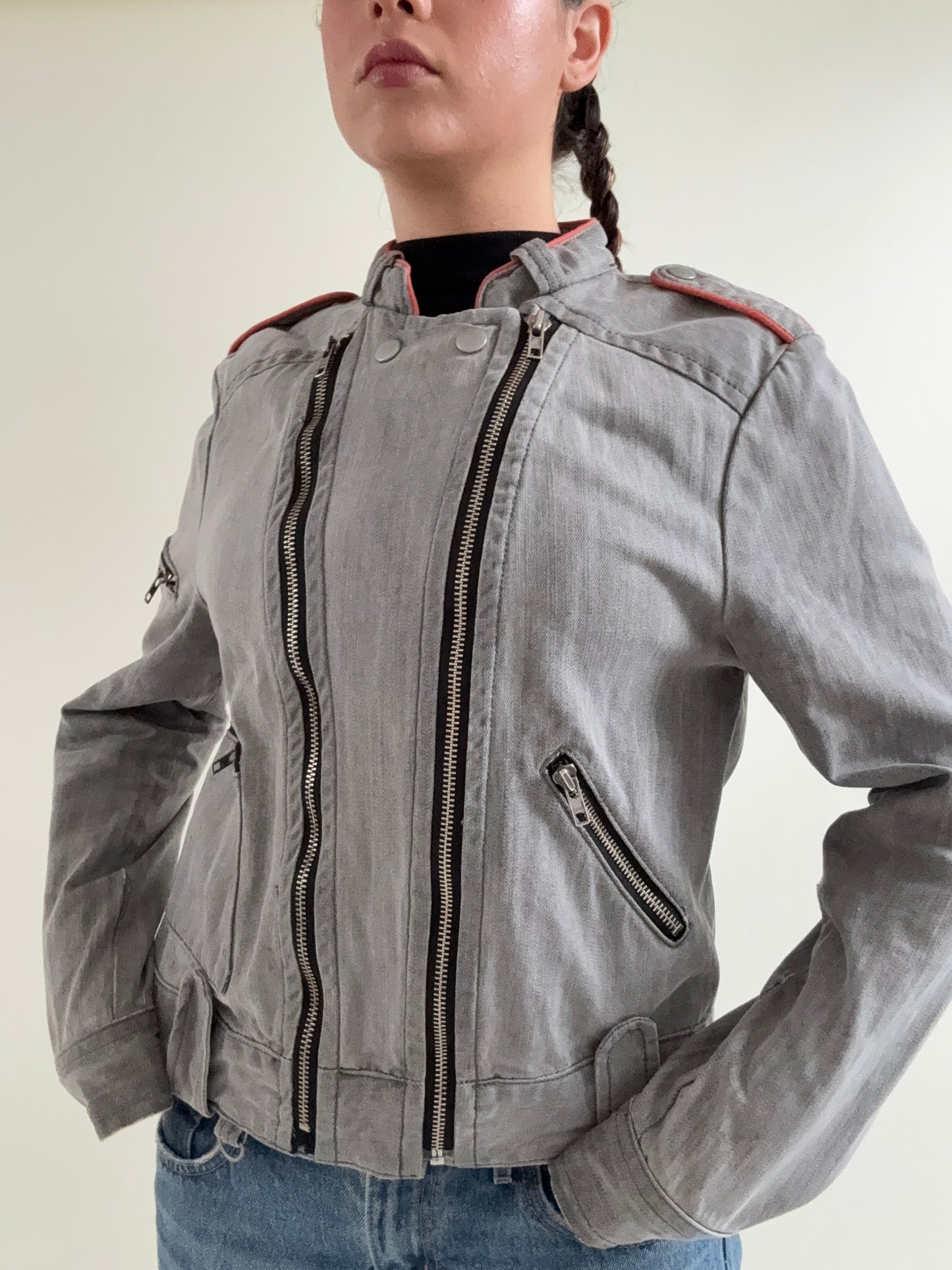 Y2K Biker Jacket (UK14)