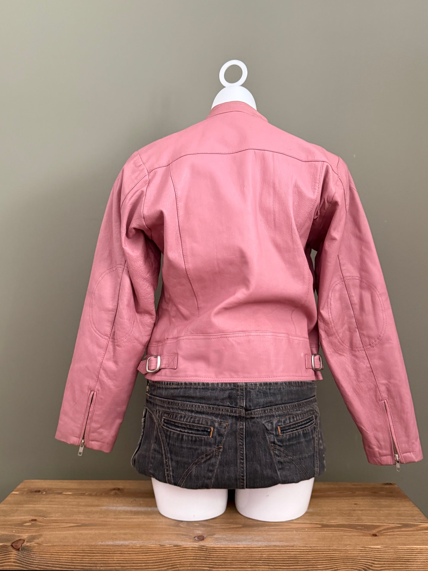 Pink Leather Jacket (M)
