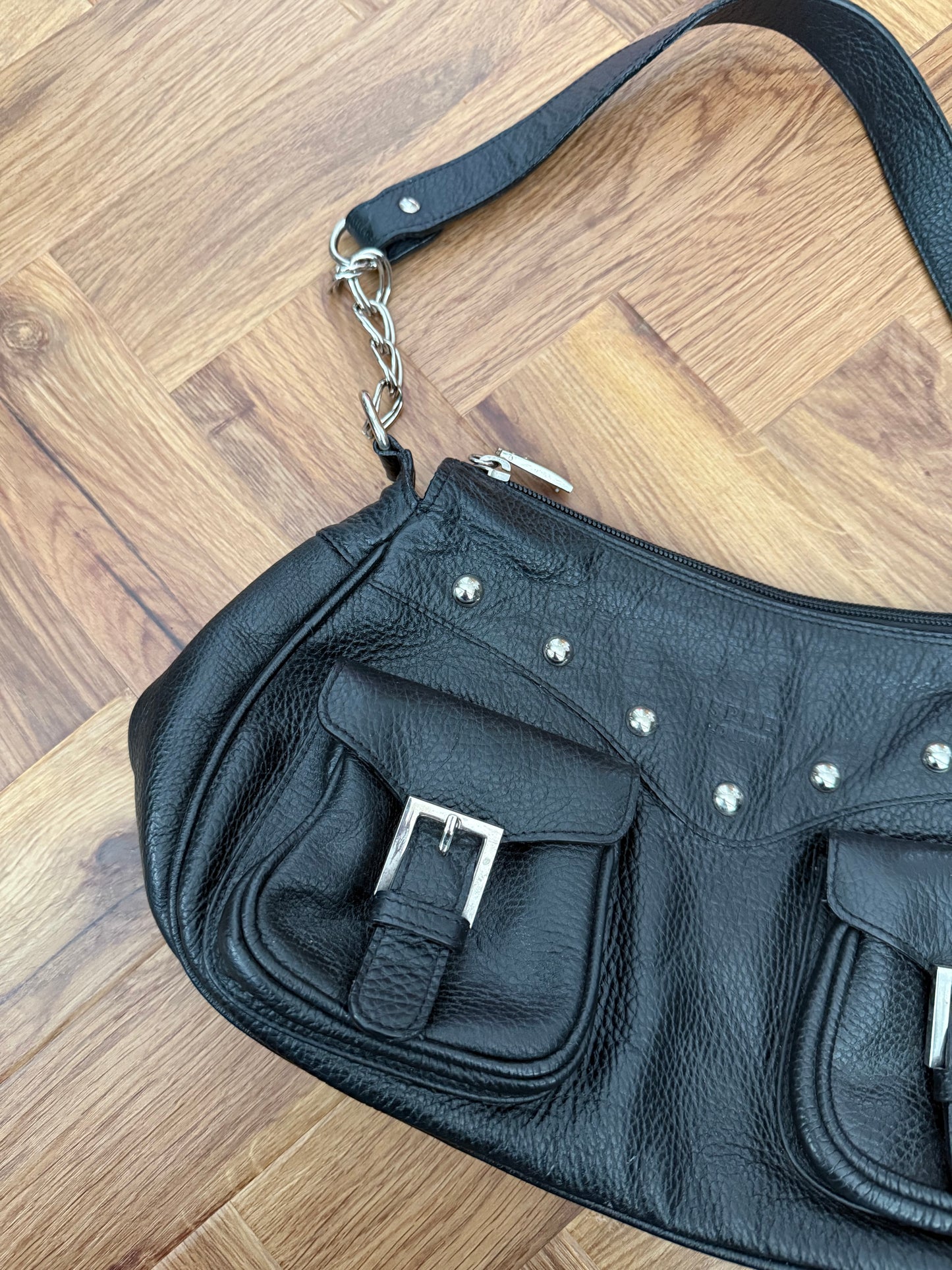 Leather Buckle Handbag