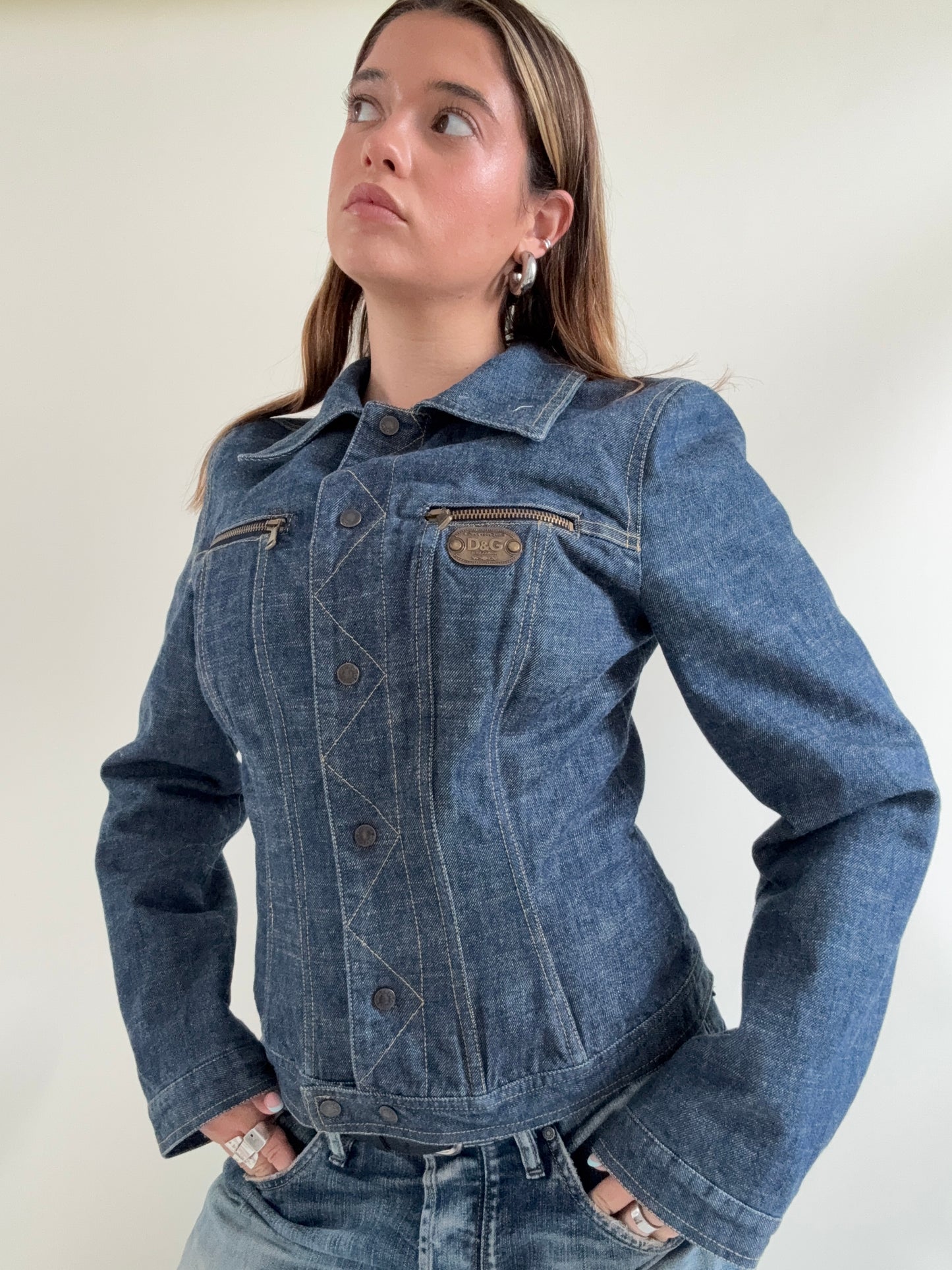 Vintage Dolce & Gabbana Fitted Denim Jacket (M)