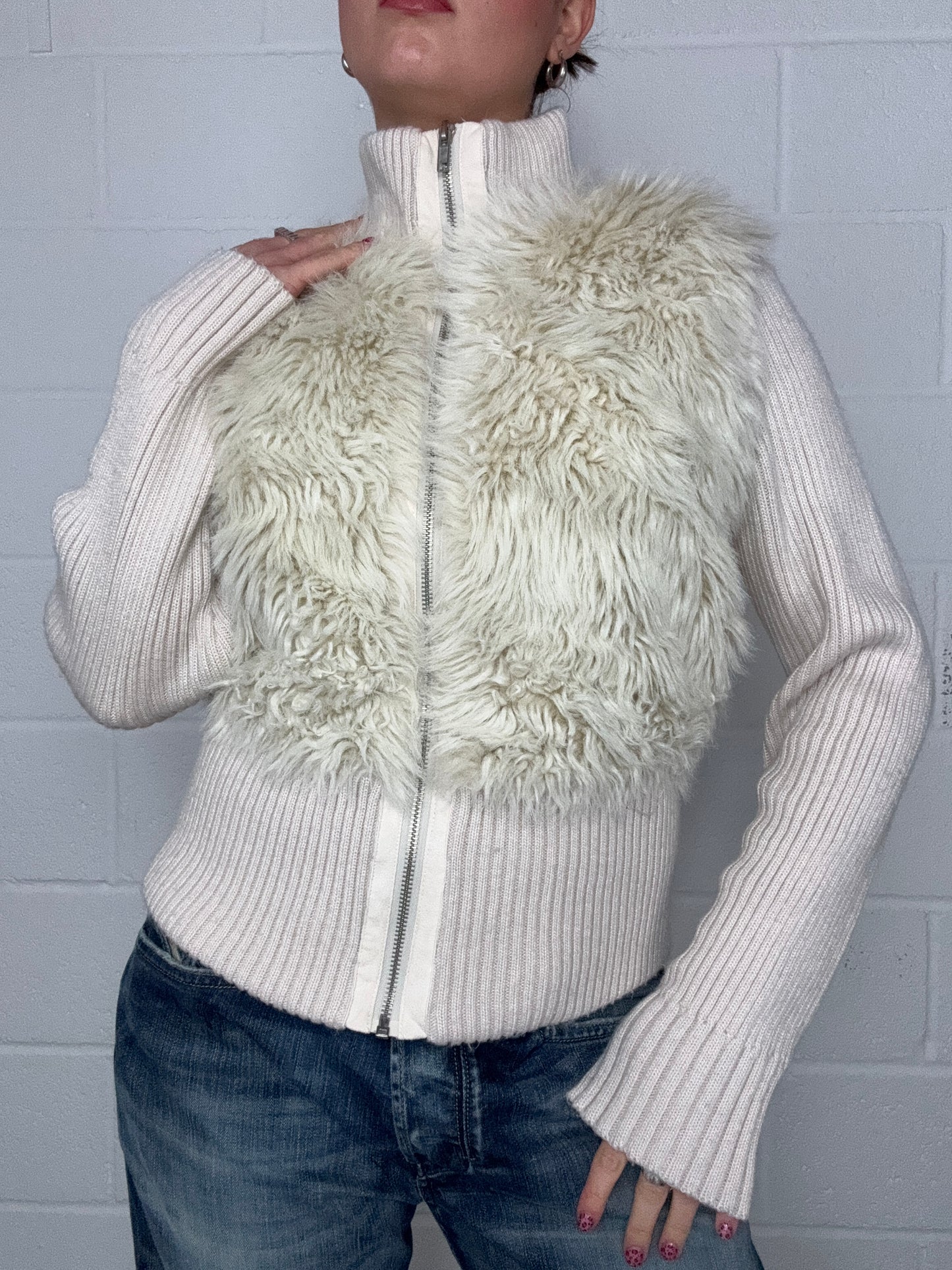 Faux Fur Zip Jumper (UK10)