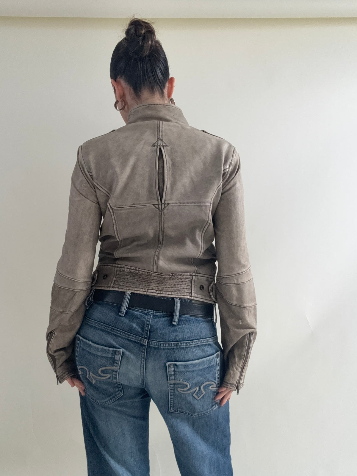 Vintage Pepe Jeans Leather Biker Jacket (M)