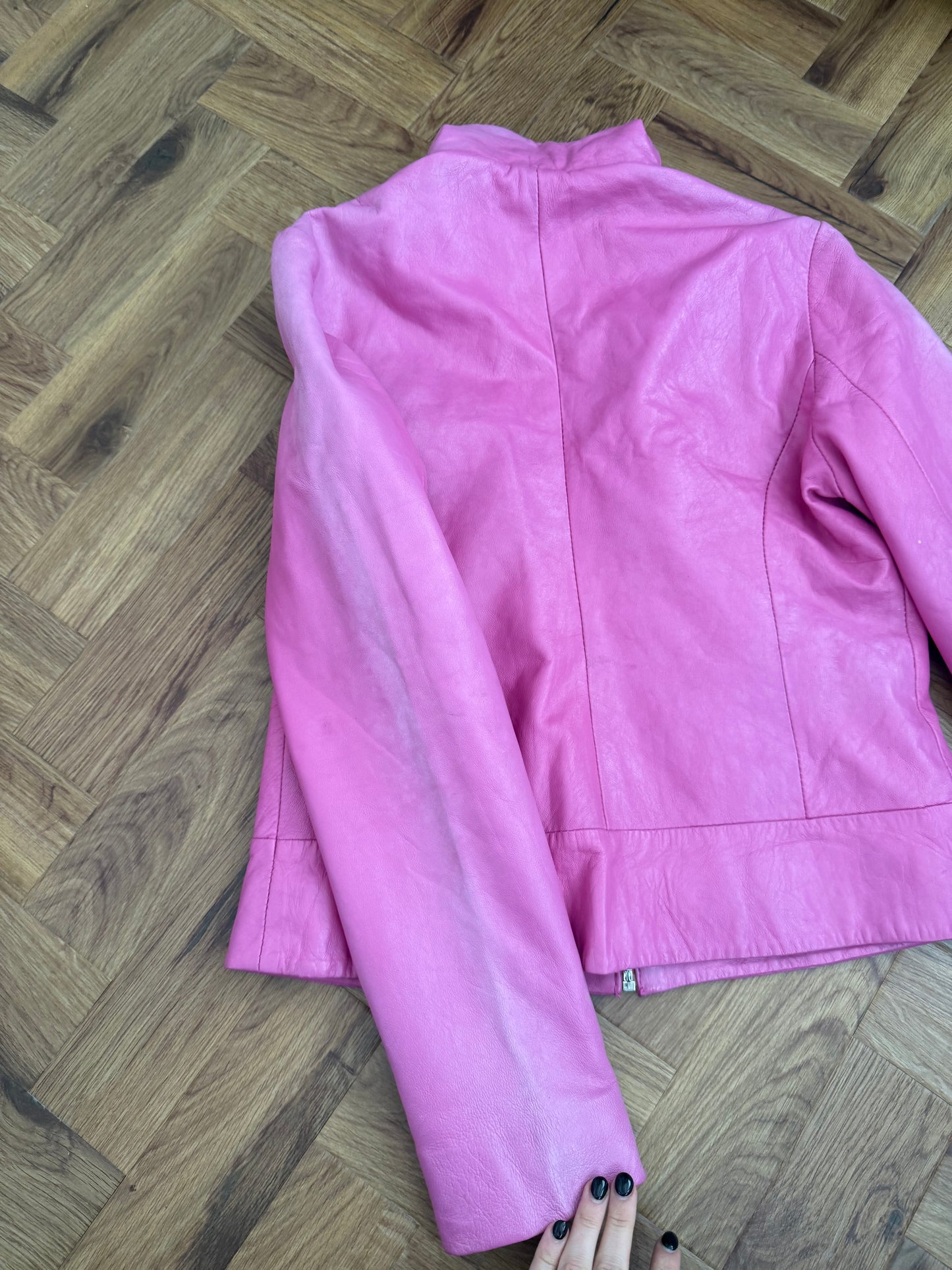 Pink Leather Jacket (M)