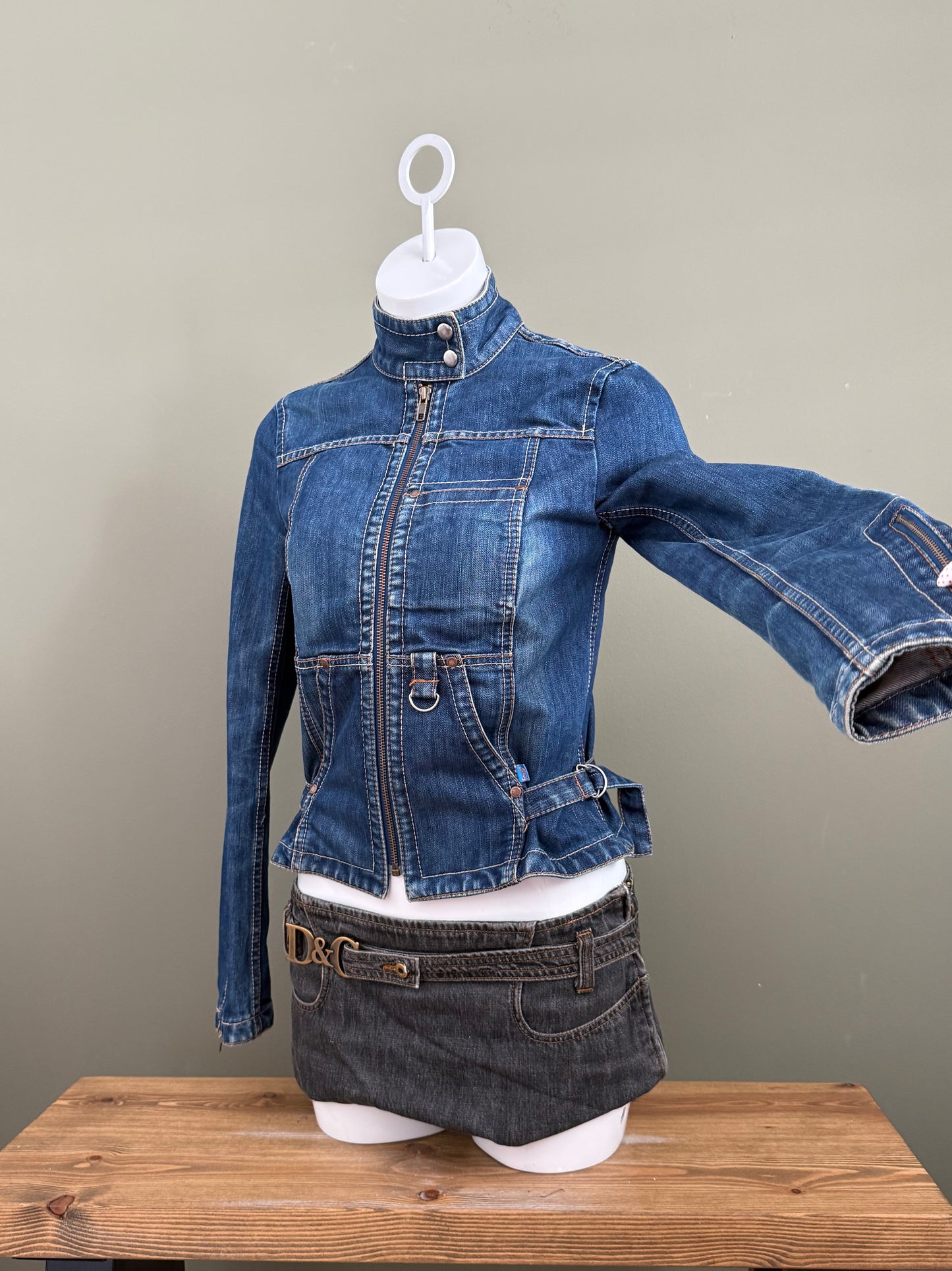French Connection Denim Cargo Jacket (UK10)