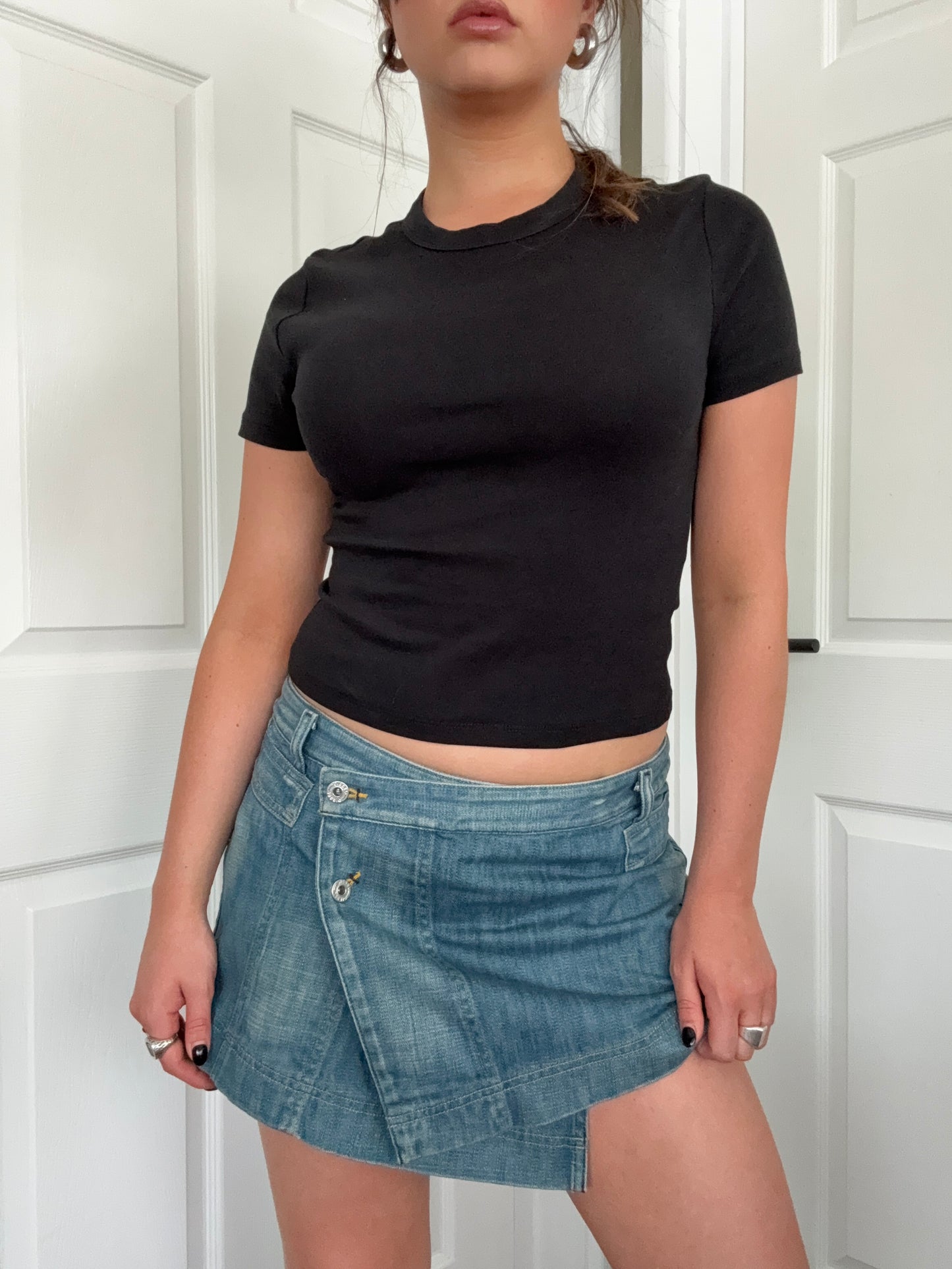 Diesel Wrap Denim Skirt (28)