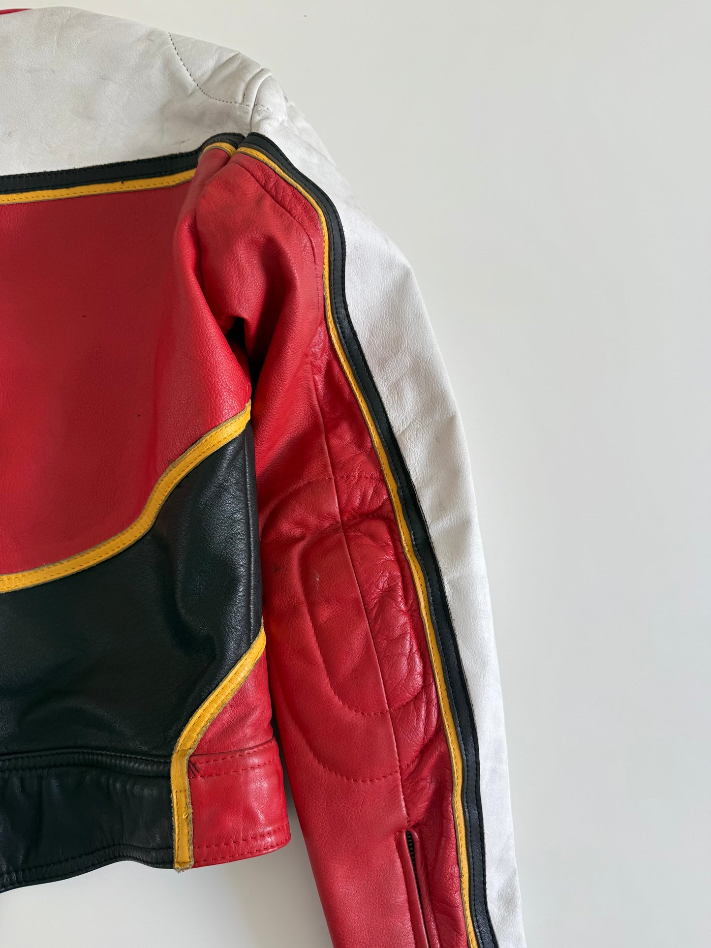 Vintage Leather Biker Jacket (XS)