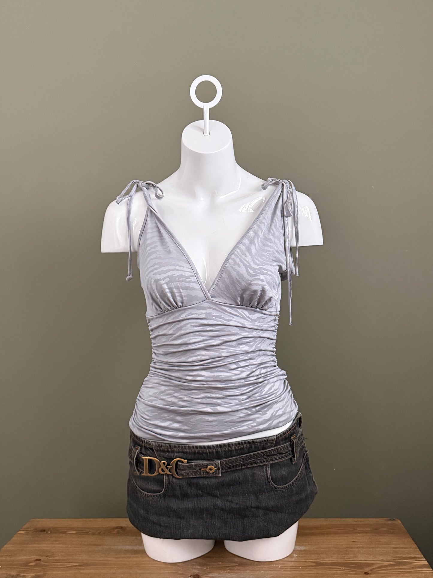 Jane Norman Silver Zebra Top (UK12)